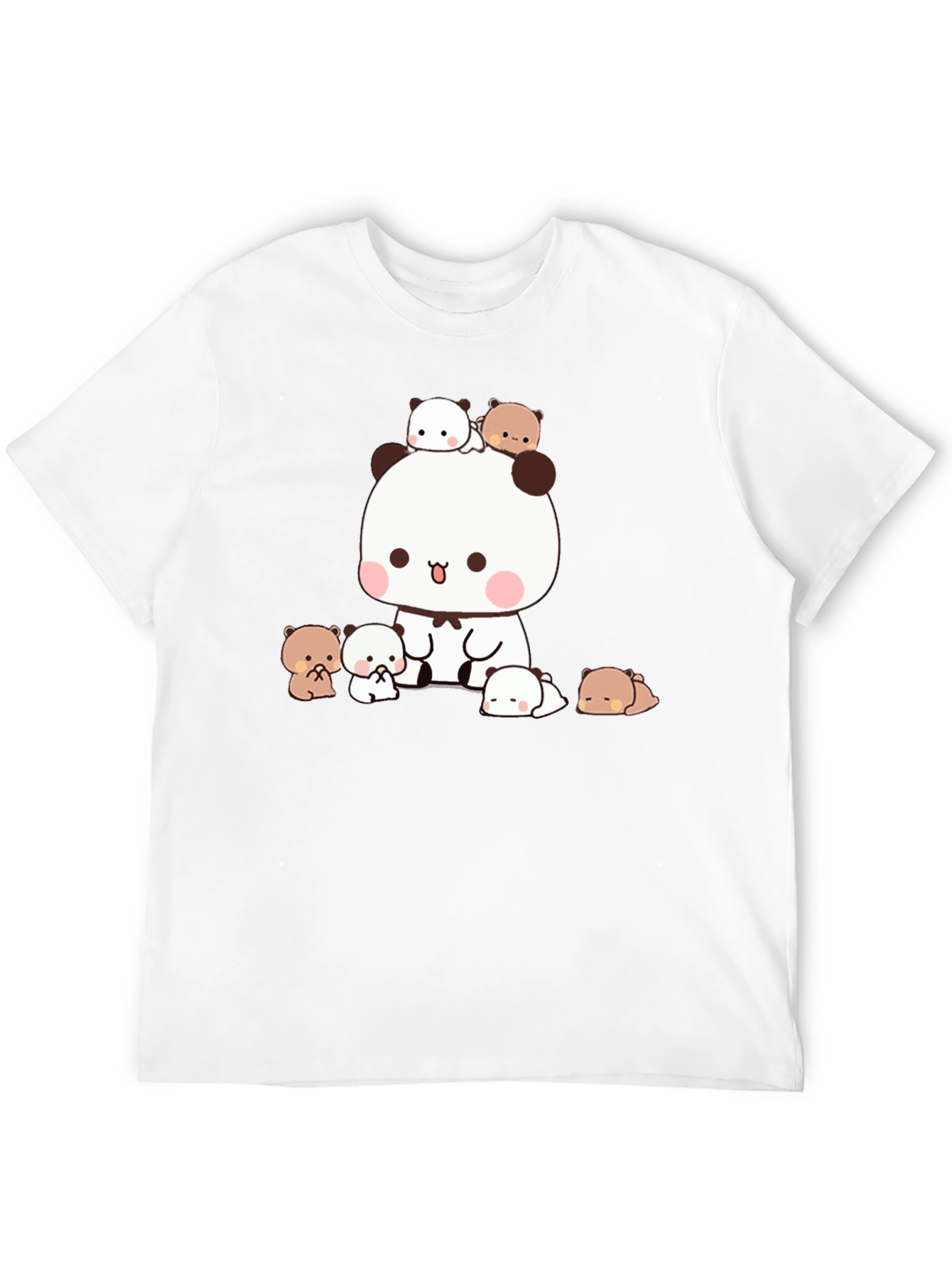 Black Cute Panda & Bear Graphic Tee - Black view 12