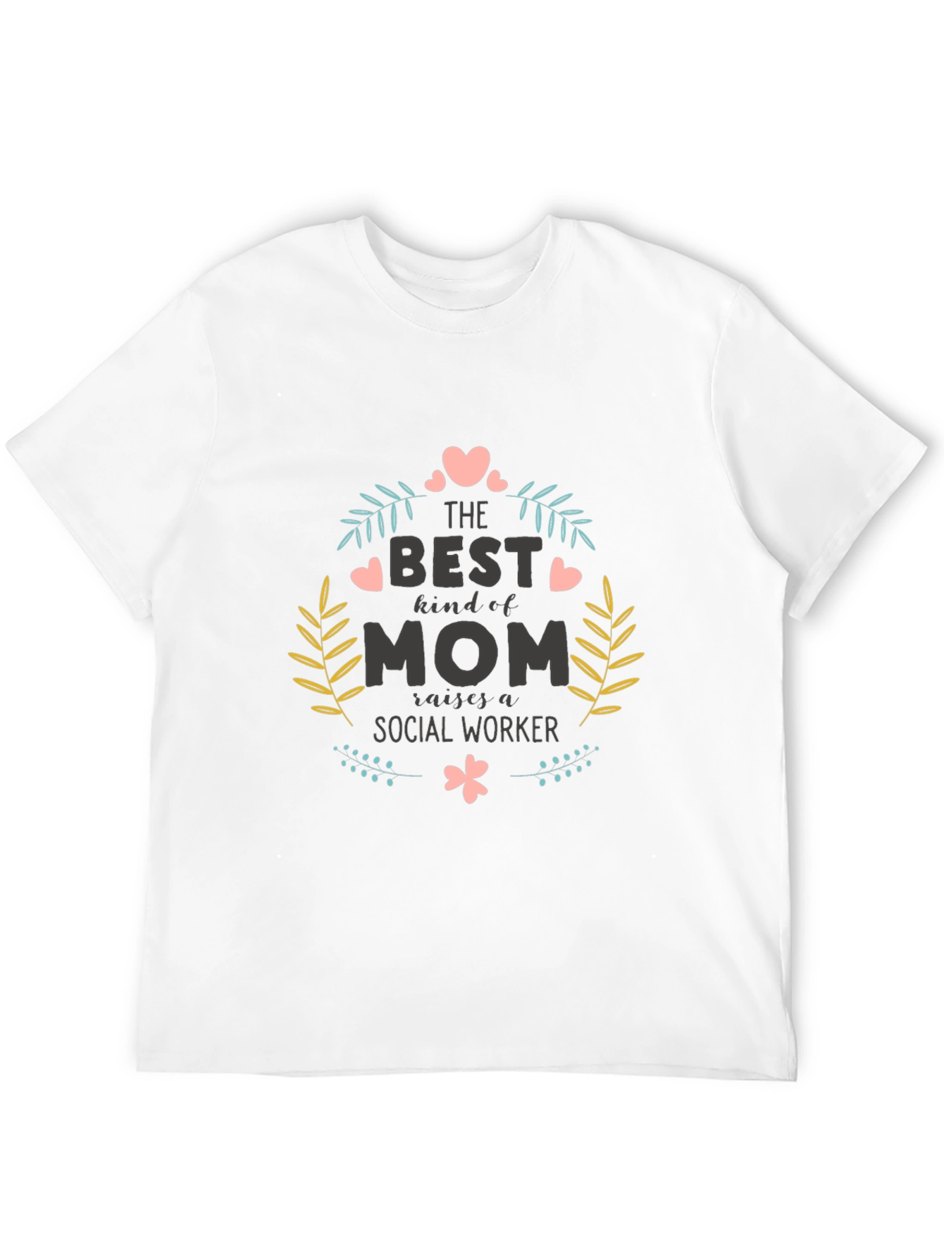 Black Best Kind of Mom Social Worker Graphic T-Shirt view 12