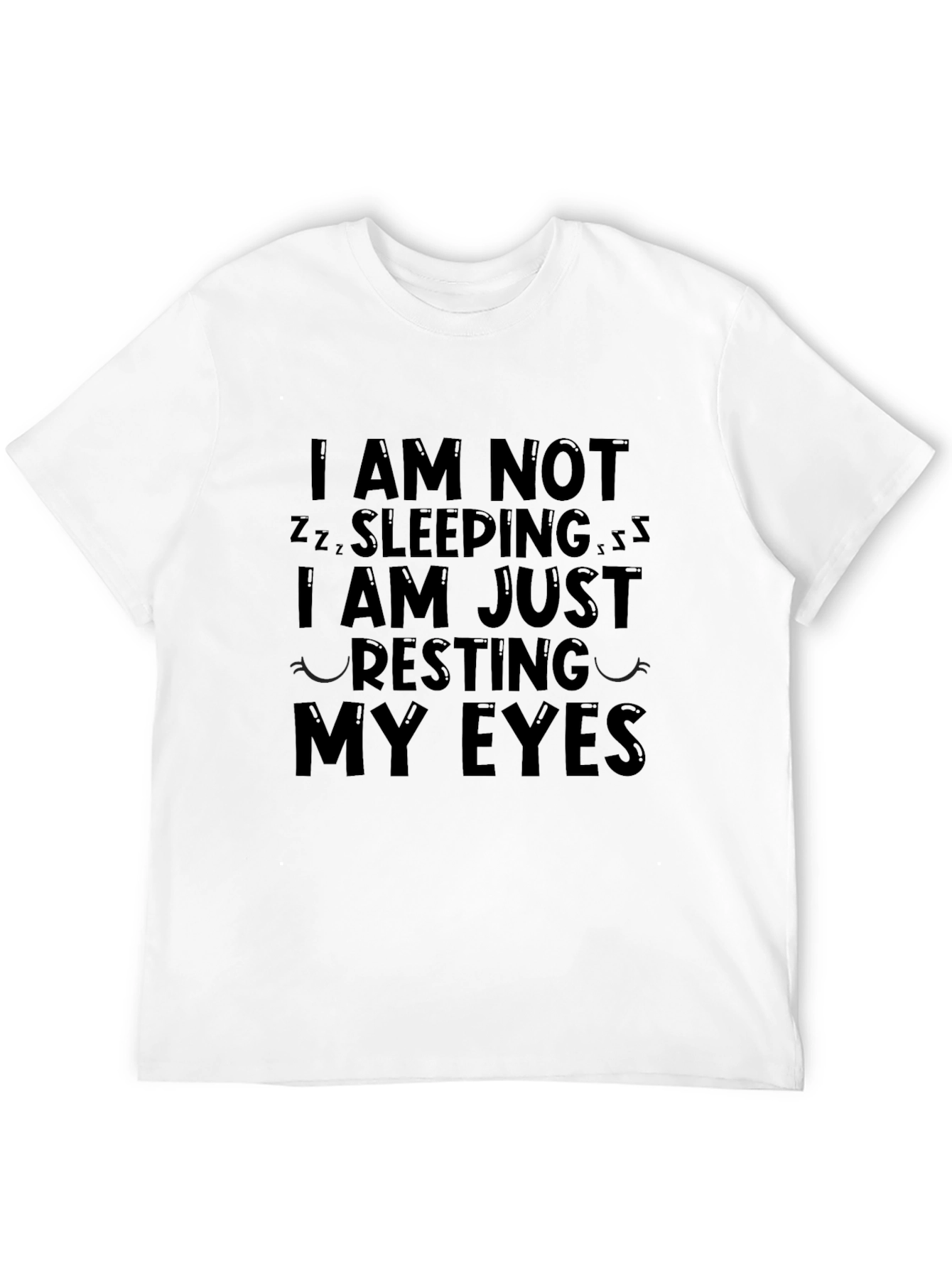 Black Resting My Eyes Funny Graphic Tee view 12