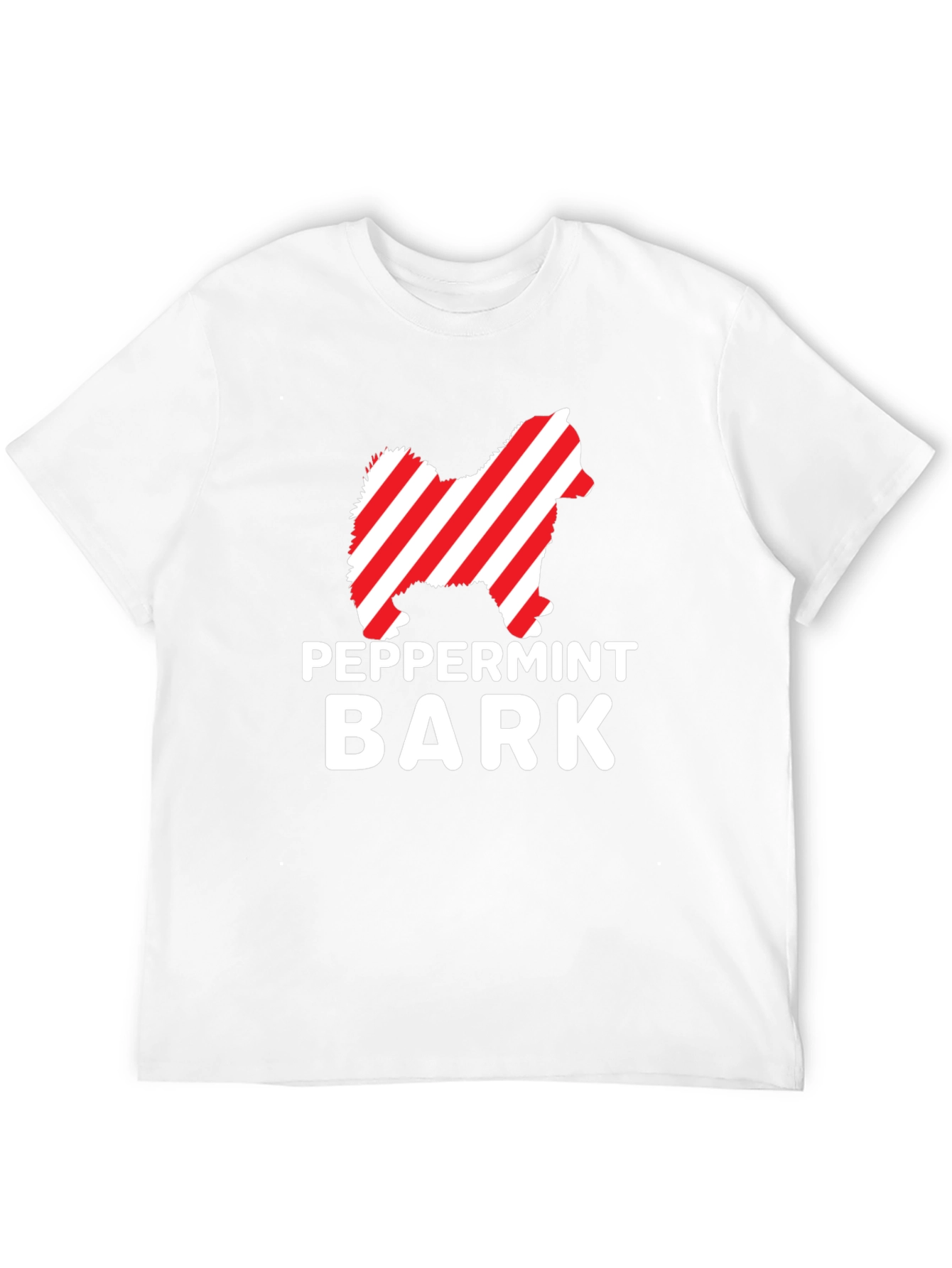 Black Peppermint Bark Dog T-Shirt - Festive Holiday Apparel view 12