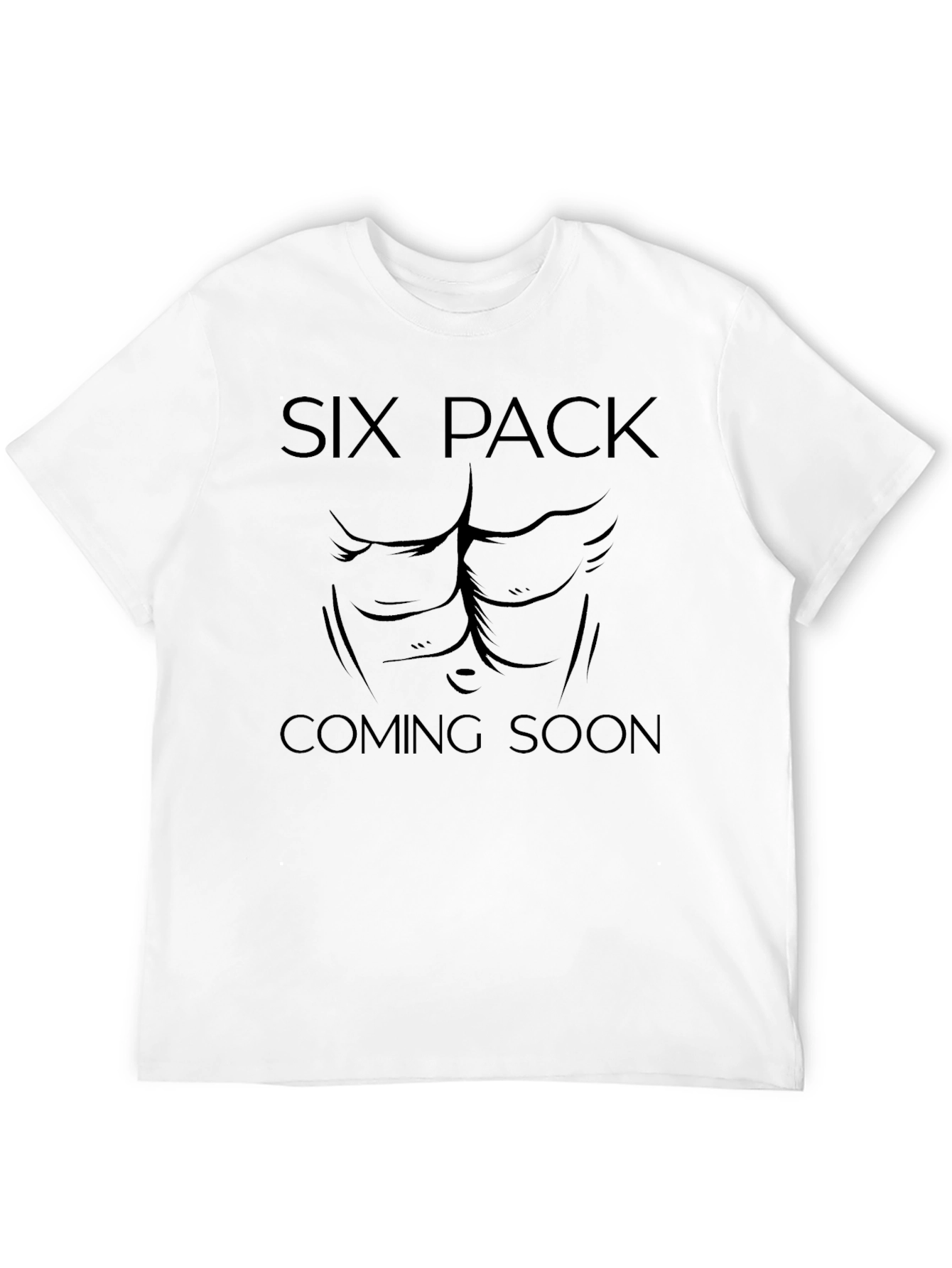 Black Six Pack Coming Soon Men's Black T-Shirt view 12