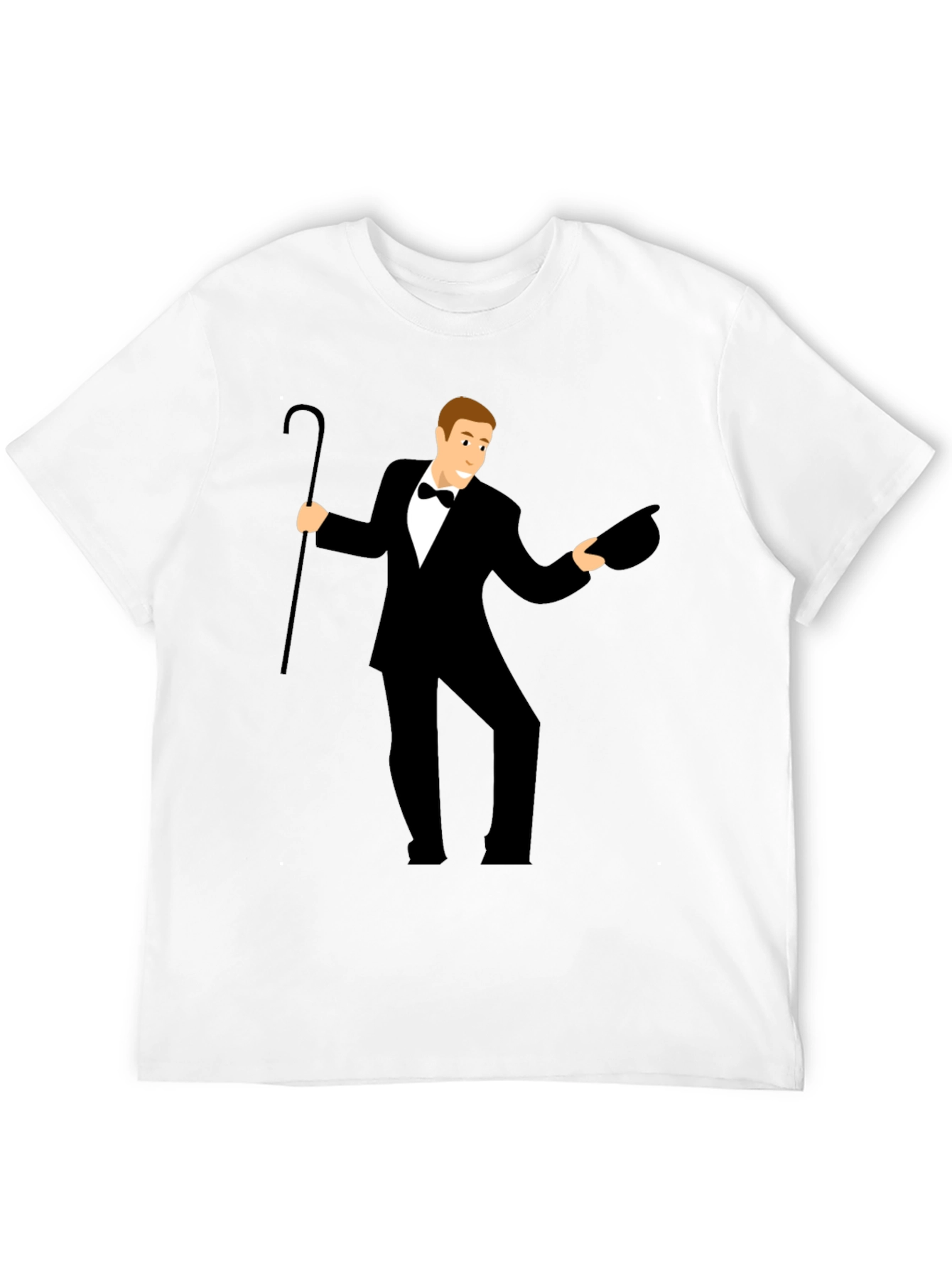 Black Dapper Gentleman Graphic Tee - Classic Style view 12