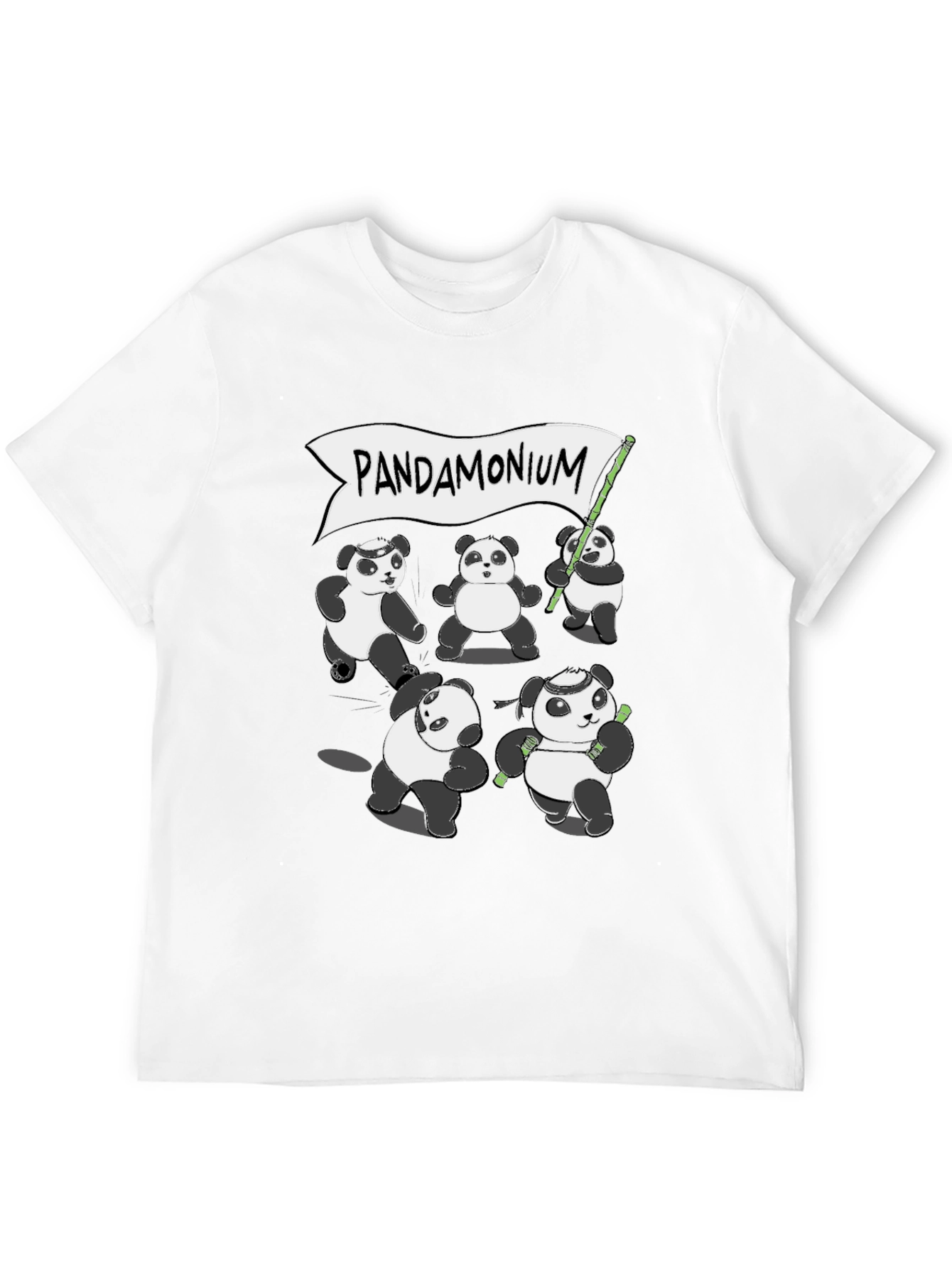 Black Pandamonium T-Shirt - Panda Graphic Tee view 12