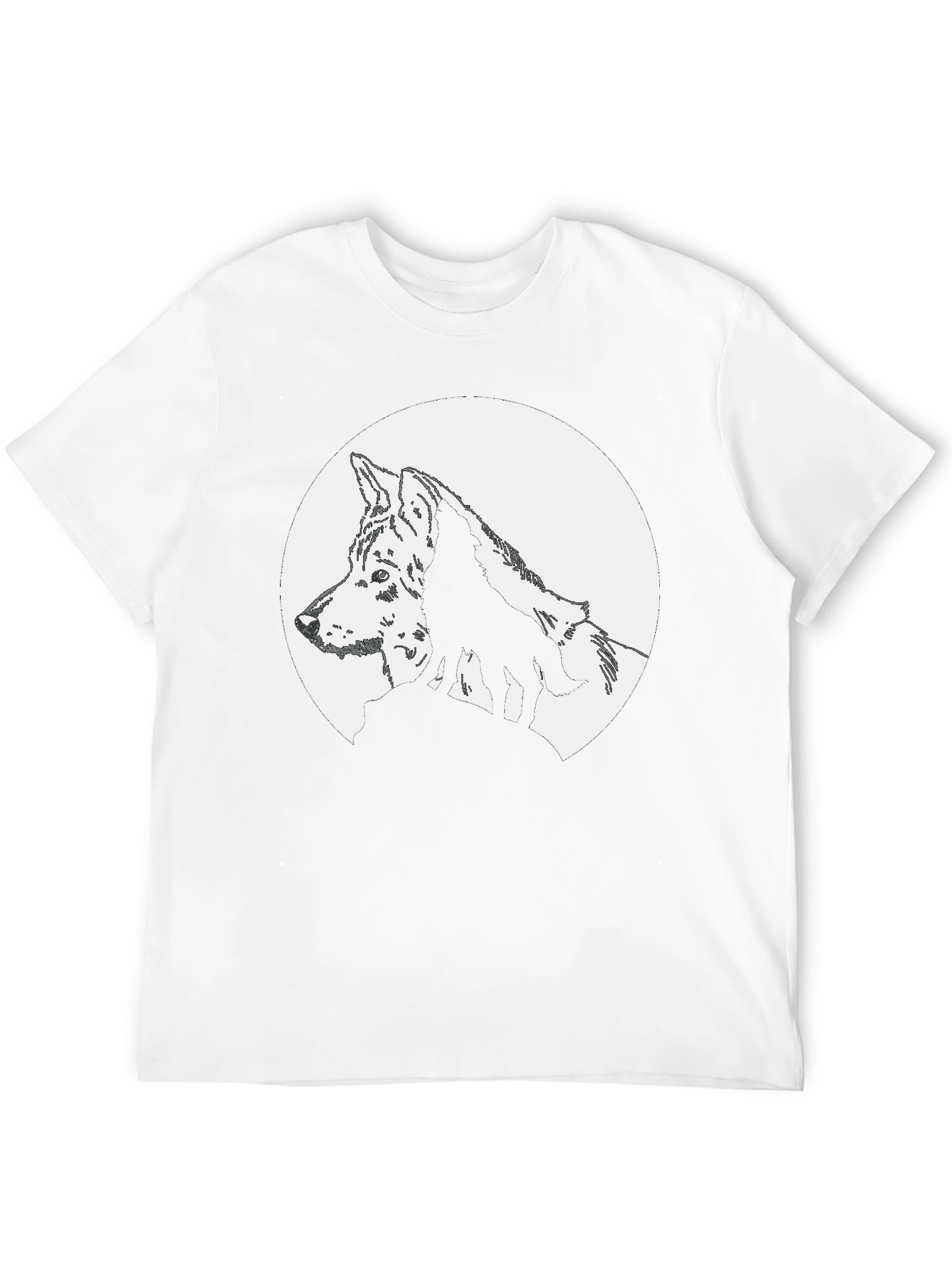 Black Wolf Moon Graphic T-Shirt - Black view 12