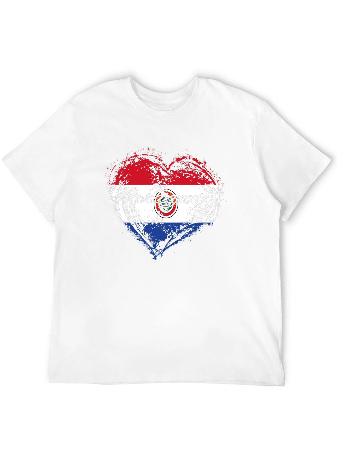 Black Paraguay Heart Flag T-Shirt - Patriotic Pride view 12