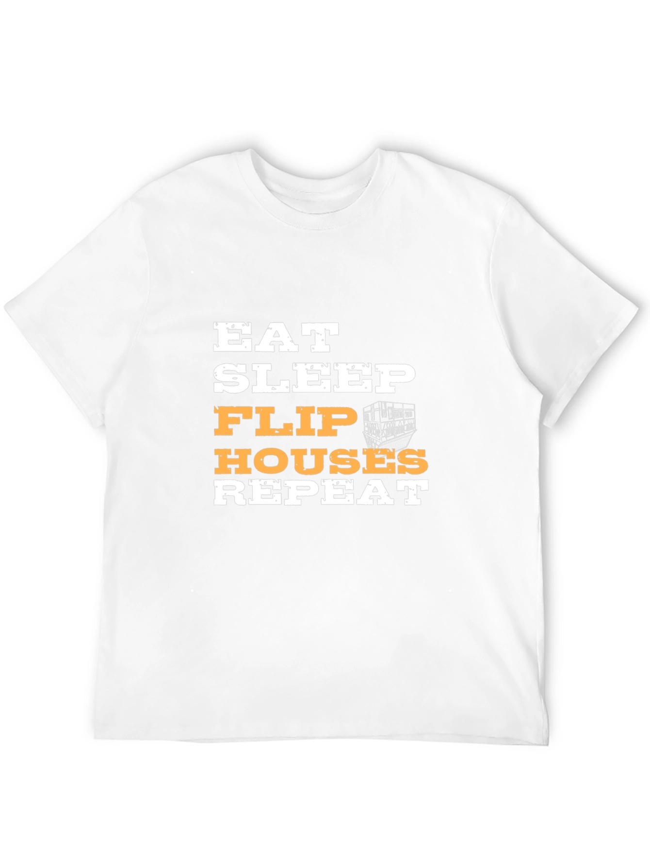 Black Eat Sleep Flip Houses Repeat Graphic Tee view 12
