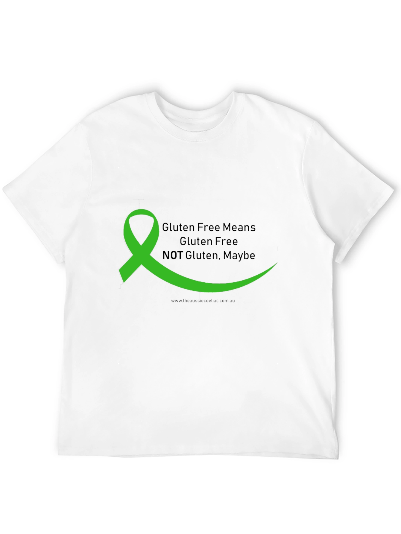 Gluten Free Awareness T-Shirt - Green Ribbon Design - 12