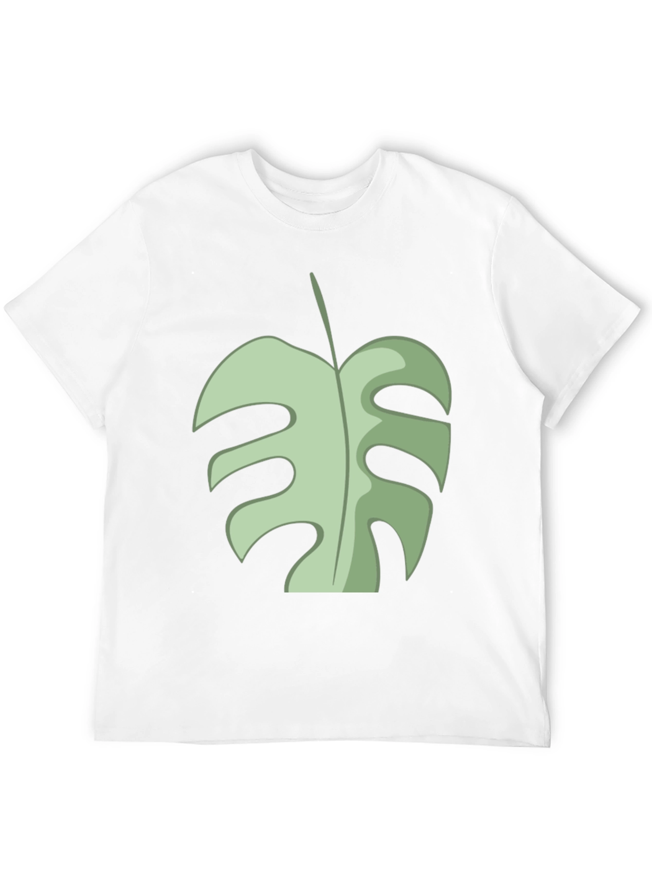 Black Tropical Monstera Leaf Graphic Tee - Black Cotton view 12