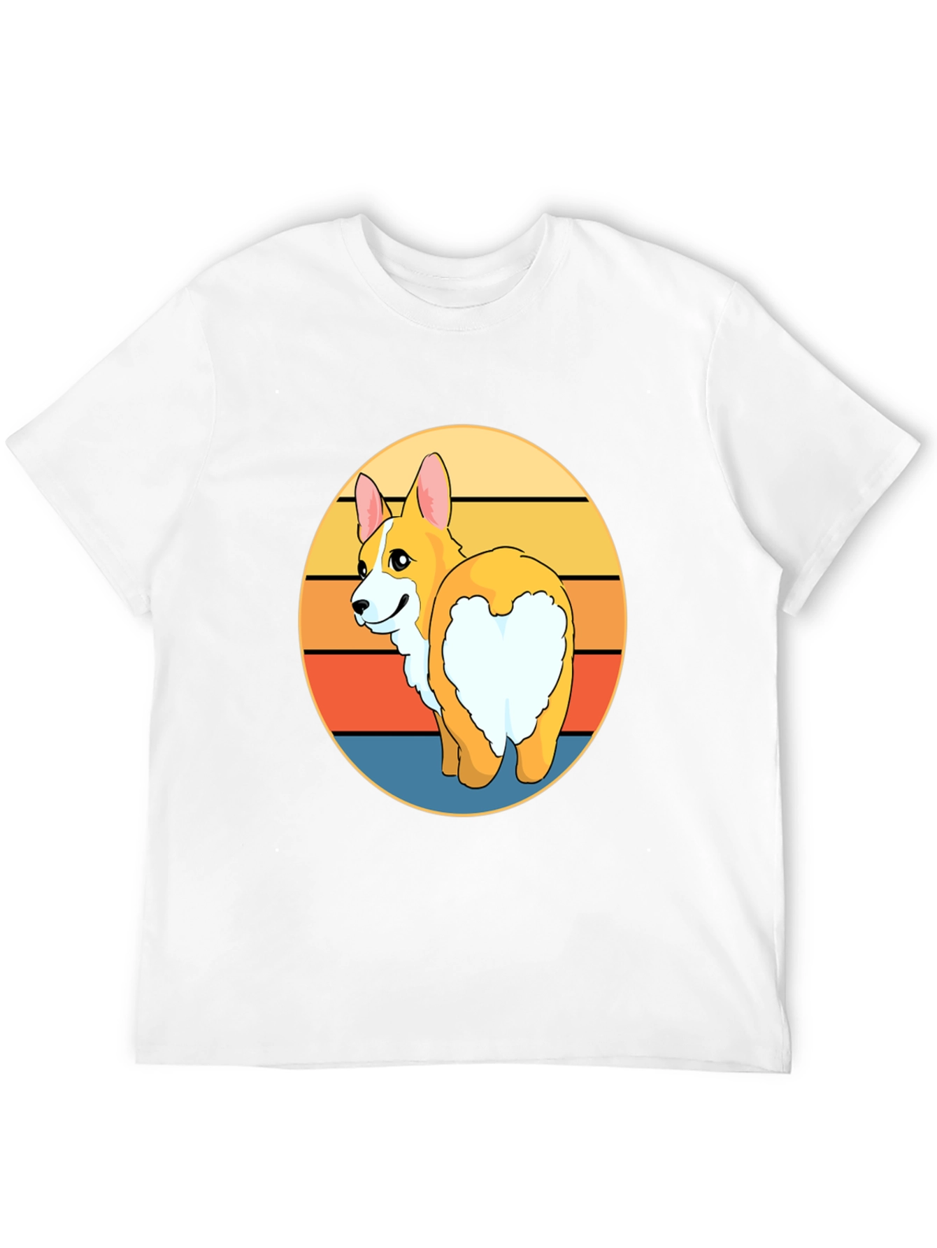 Black Corgi Butt Sunset T-Shirt - Funny Dog Lover Tee view 12