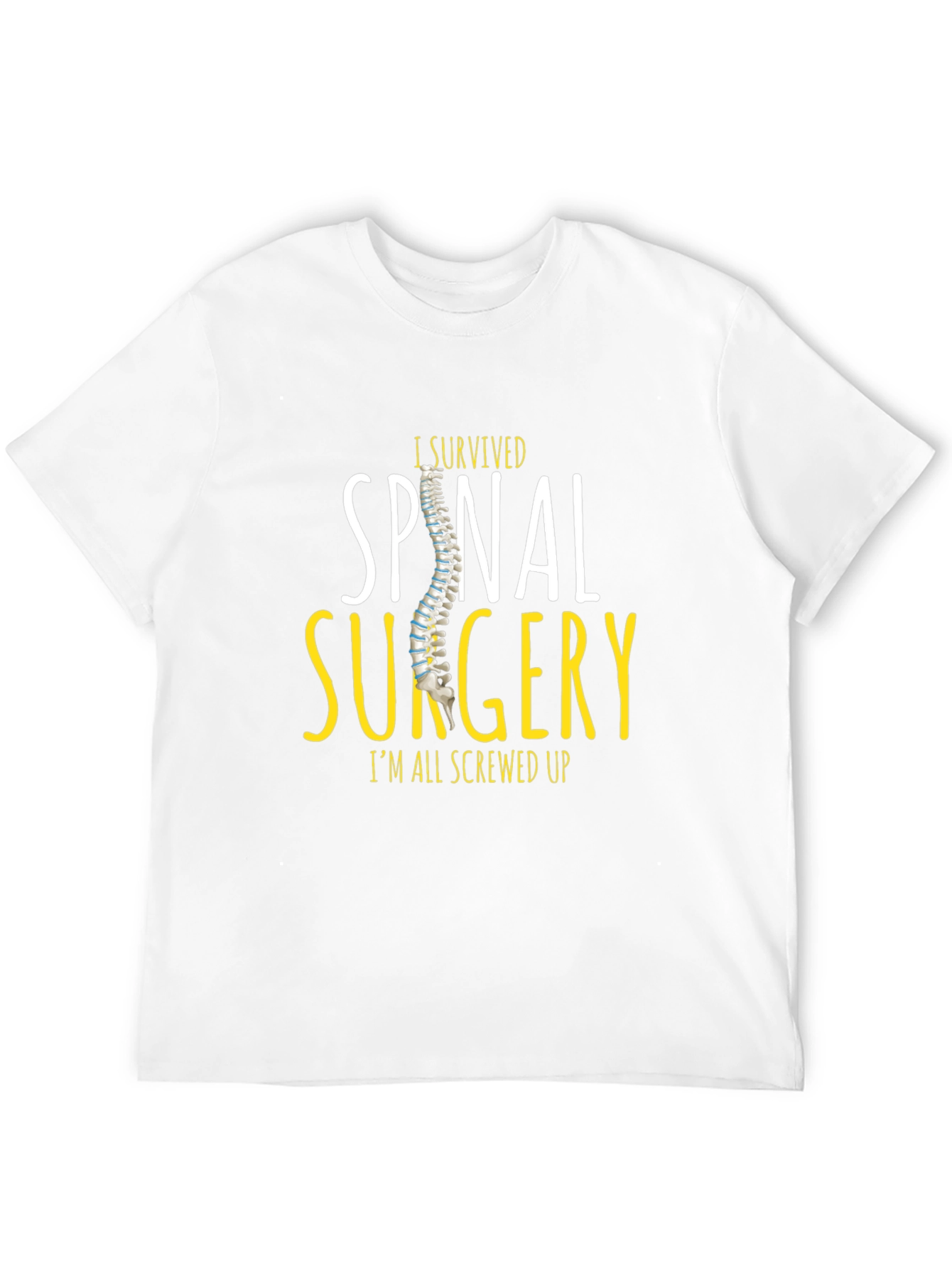 Black Spinal Surgery Survivor Tee - Humorous Recovery Shirt view 12