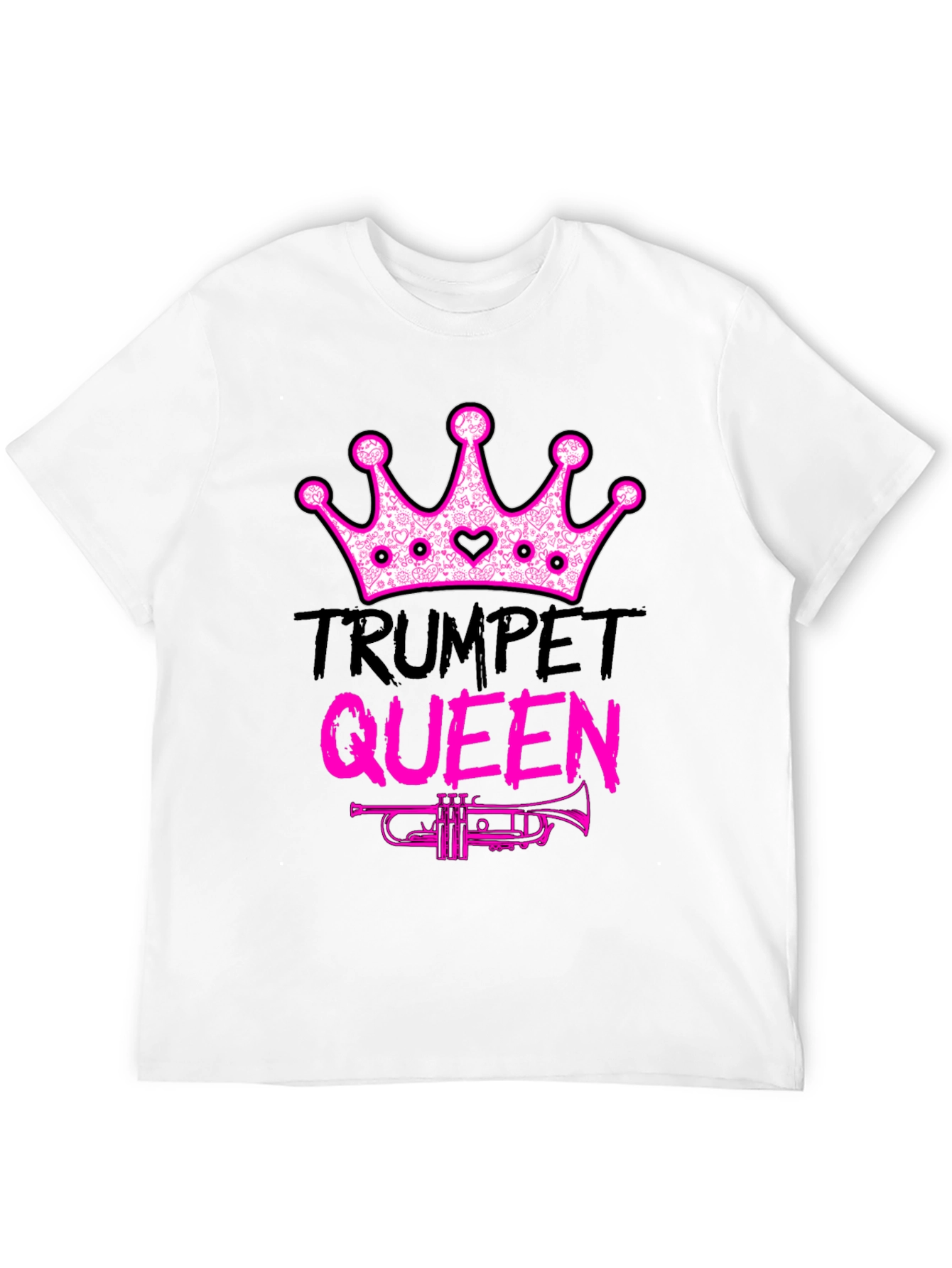 Black Trumpet Queen Graphic T-Shirt - Music Lover Tee view 12