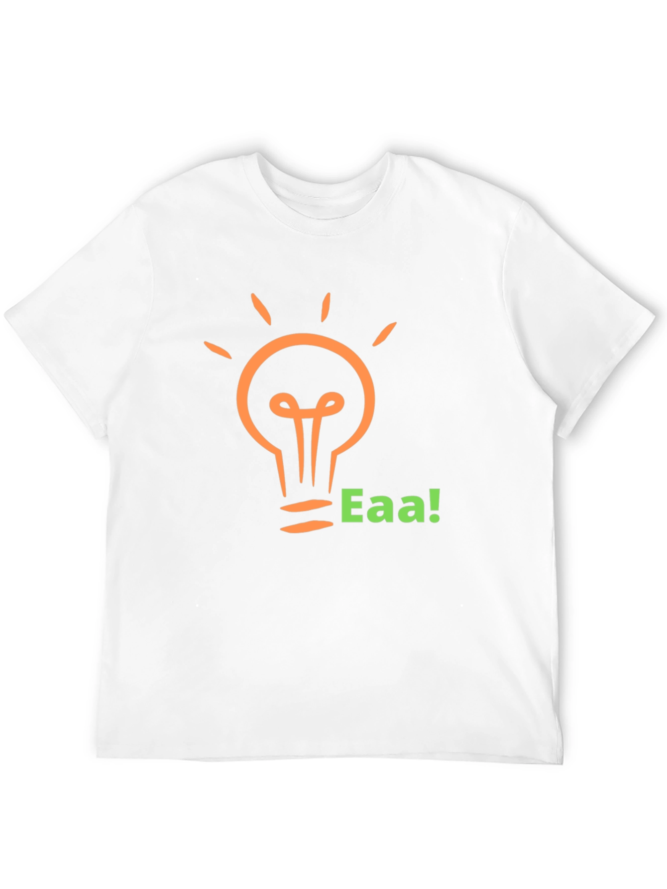 Black Black T-Shirt with Light Bulb Graphic and 'Eaa!' Text view 12
