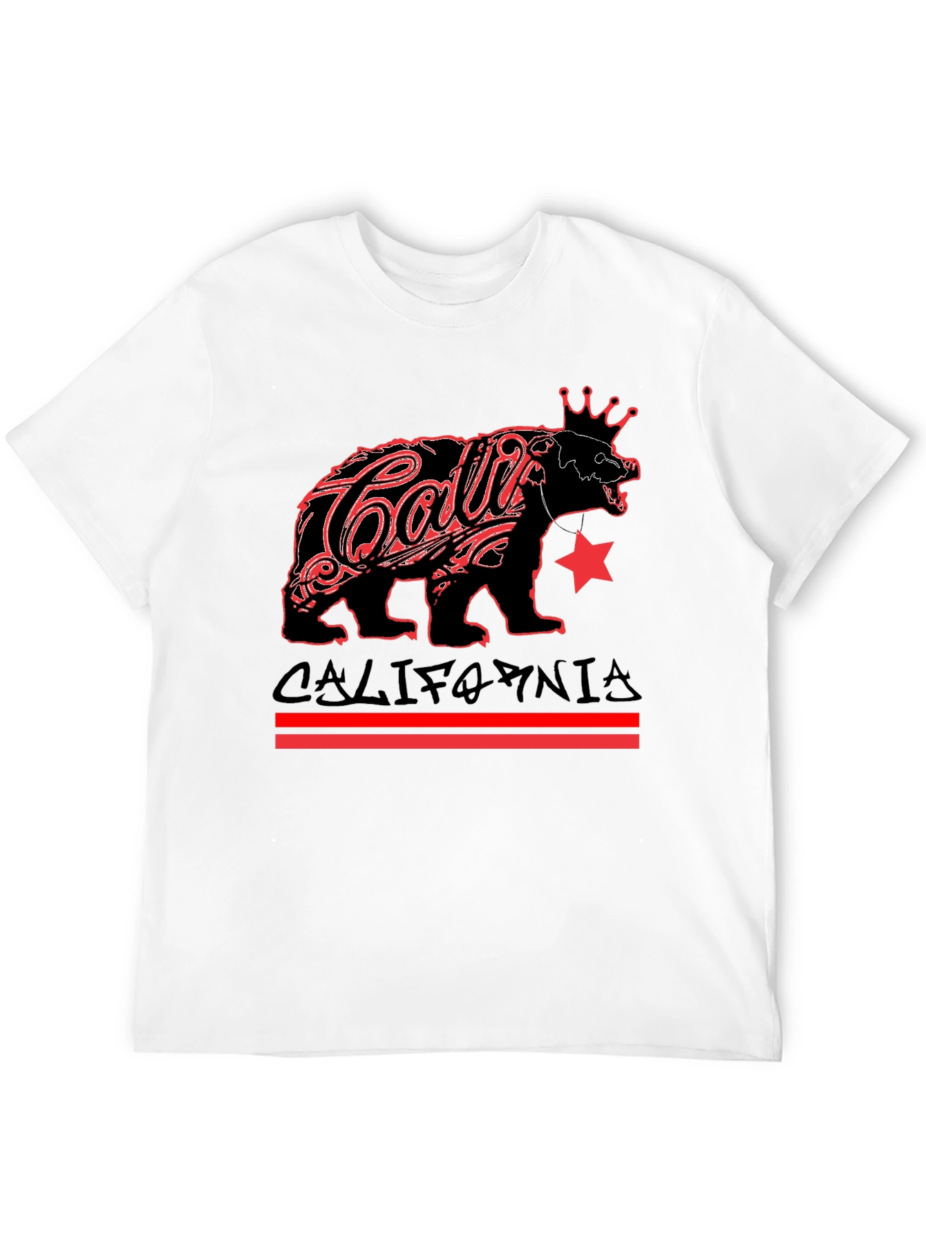 Black California Bear Black Graphic Tee view 12