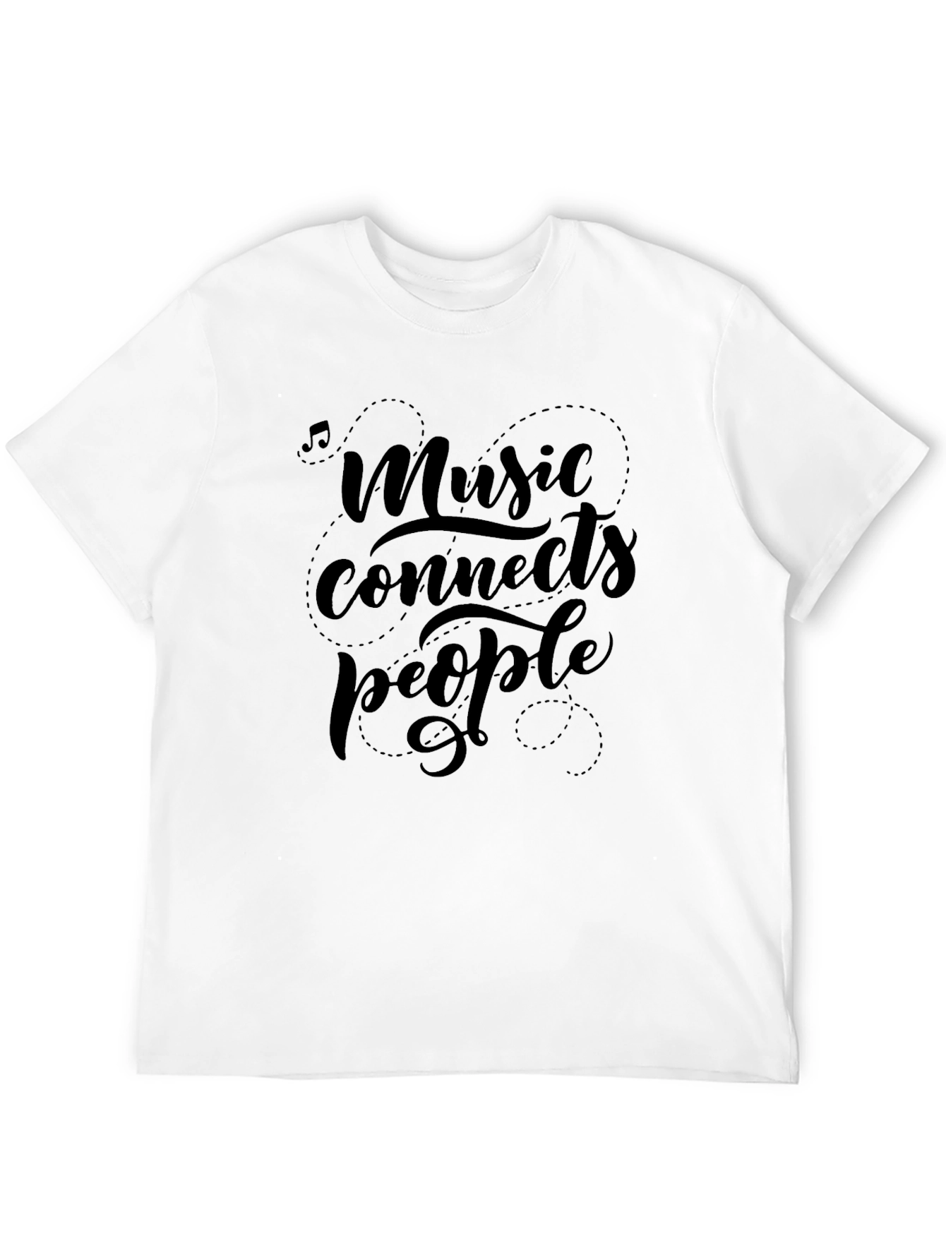 Black Music Connects People Black Graphic Tee Shirt view 12