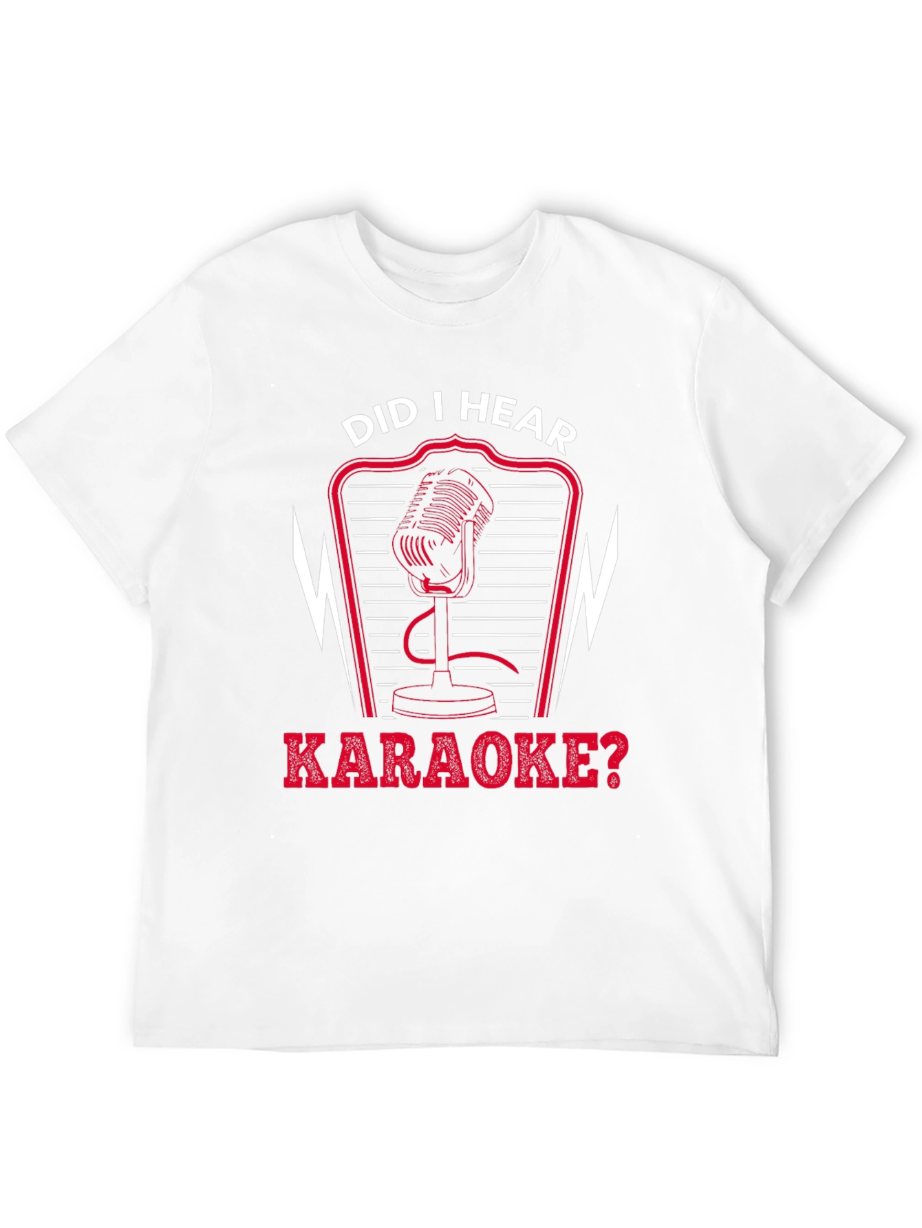 Black Karaoke Microphone Graphic T-Shirt view 12