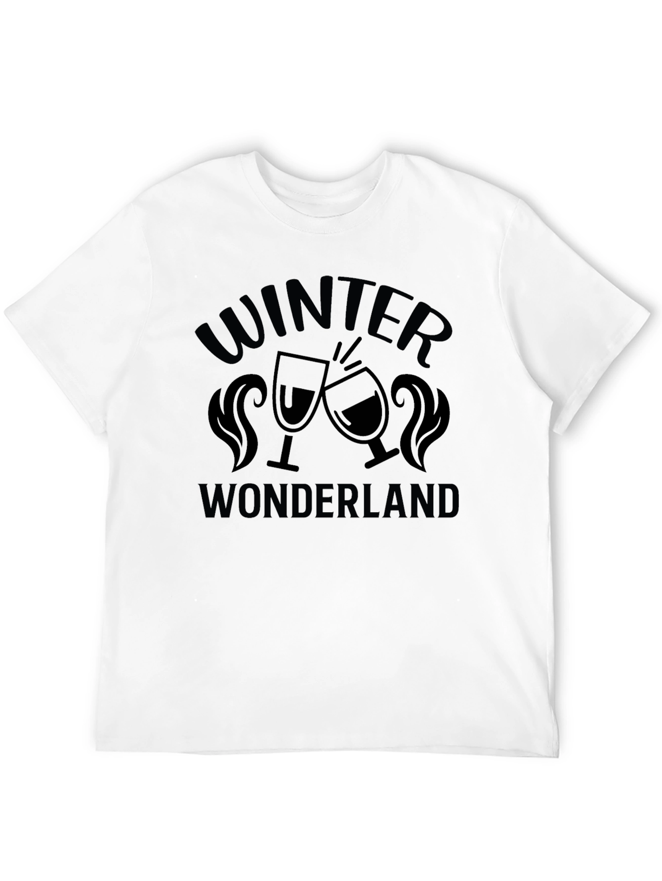 Black Winter Wonderland T-Shirt, Black, Holiday Cheer view 12