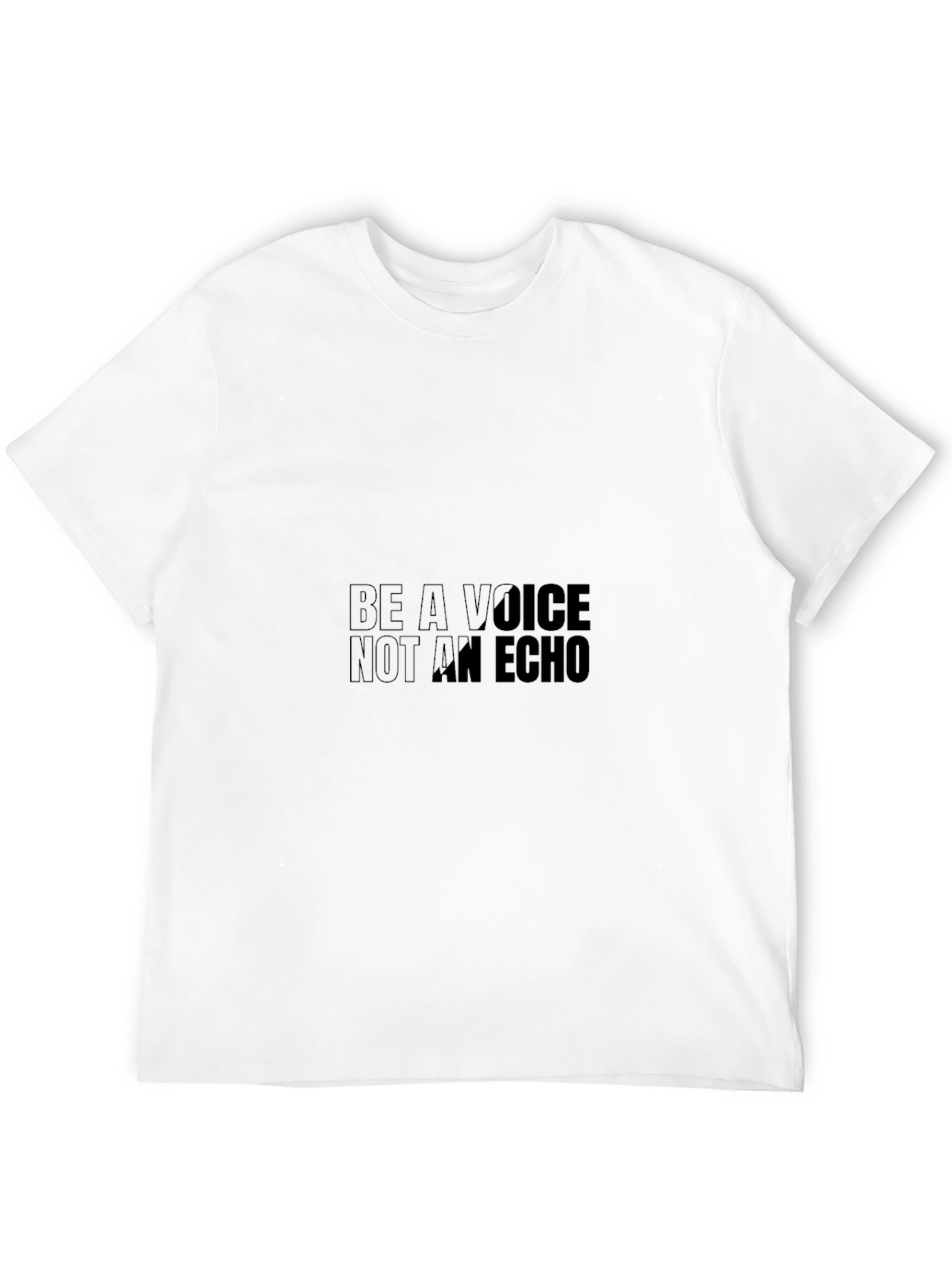 Black Be A Voice Graphic T-Shirt - Motivational Design view 12