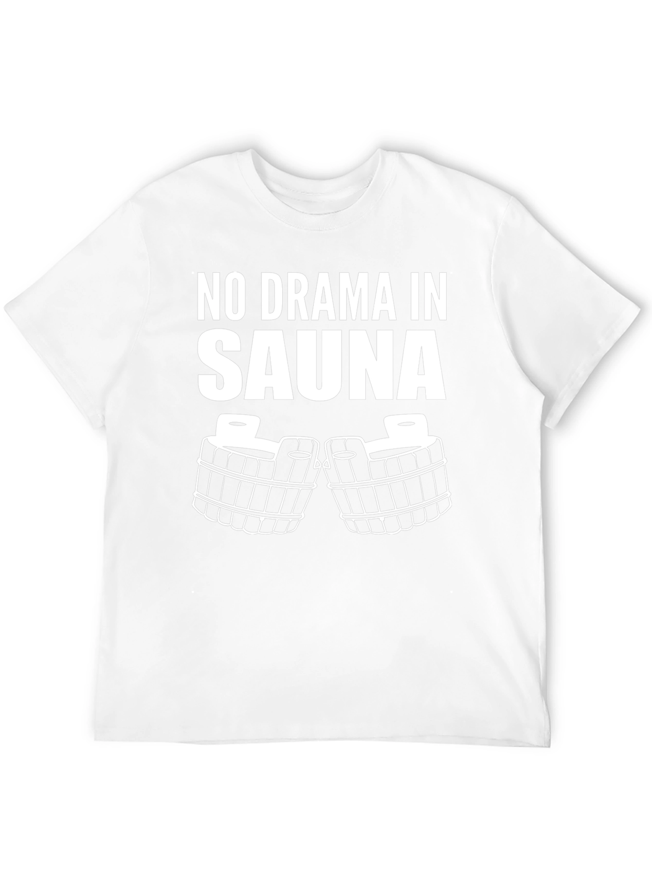 Black No Drama In Sauna T-Shirt view 12