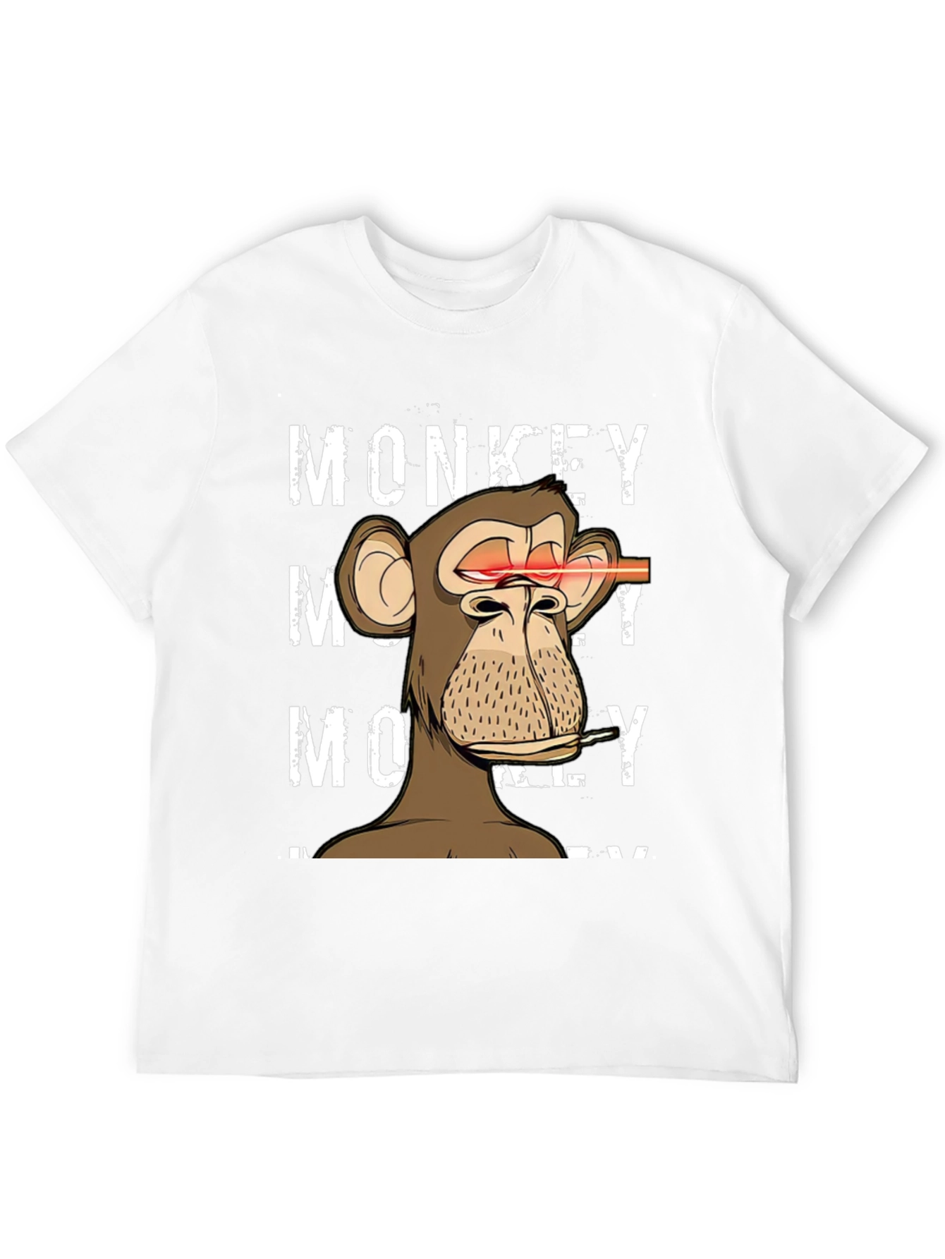Black Monkey Laser Eyes Graphic T-Shirt view 12