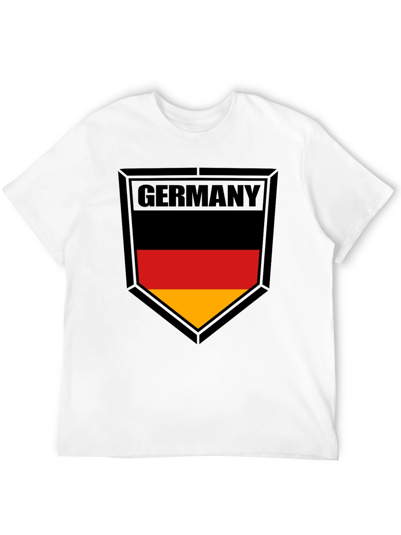 Germany Flag Shield Black T-Shirt - 12