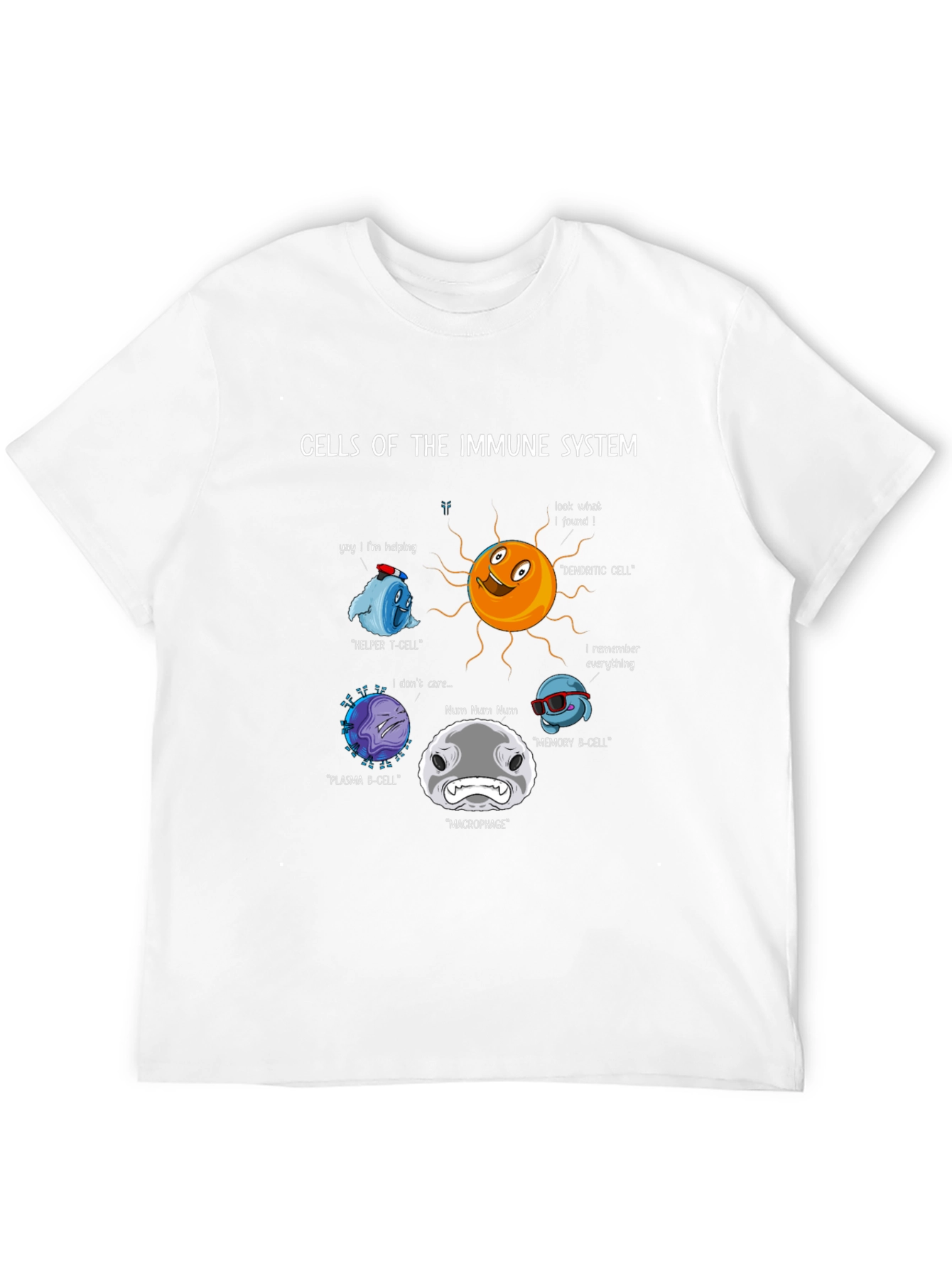 Black Immune System Cells Graphic T-Shirt view 12
