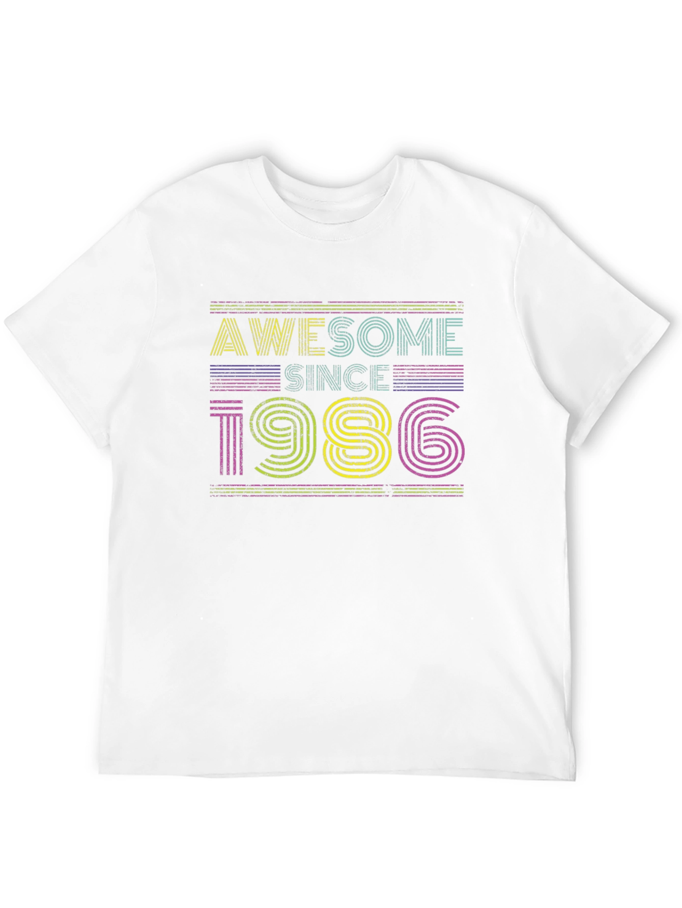 Black Awesome Since 1986 Graphic Tee - Black Cotton Blend view 12