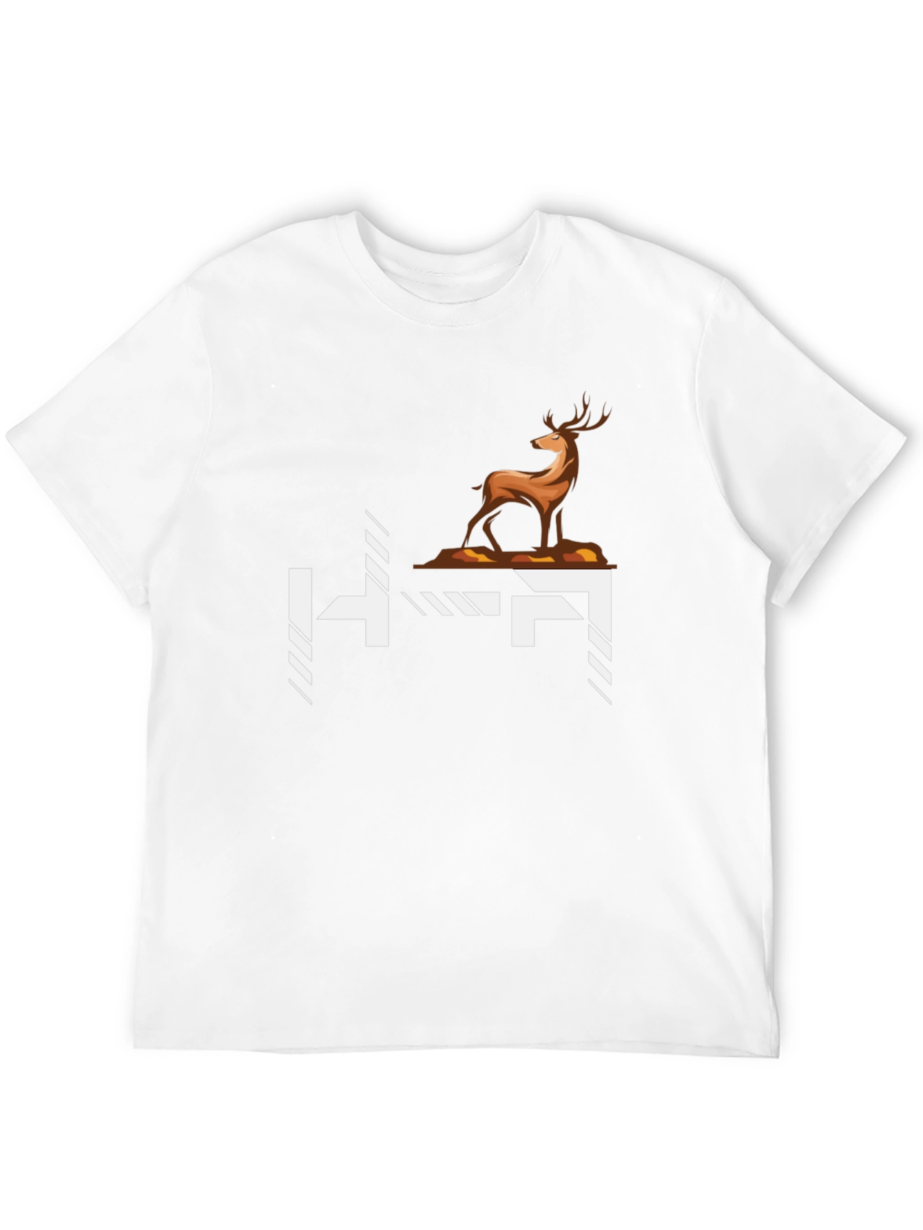 Black Deer Graphic Tee - Stylish Black Cotton T-Shirt view 12