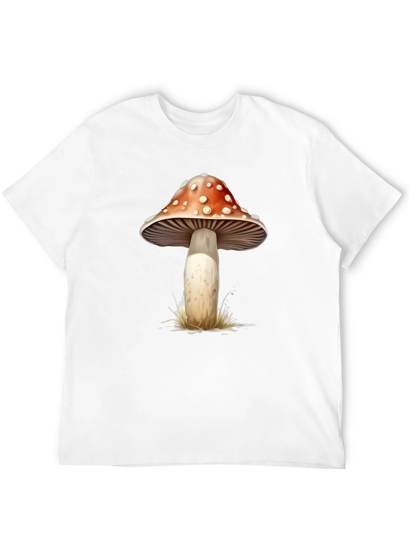 Black Mushroom Graphic Tee - Black Cotton Blend view 12