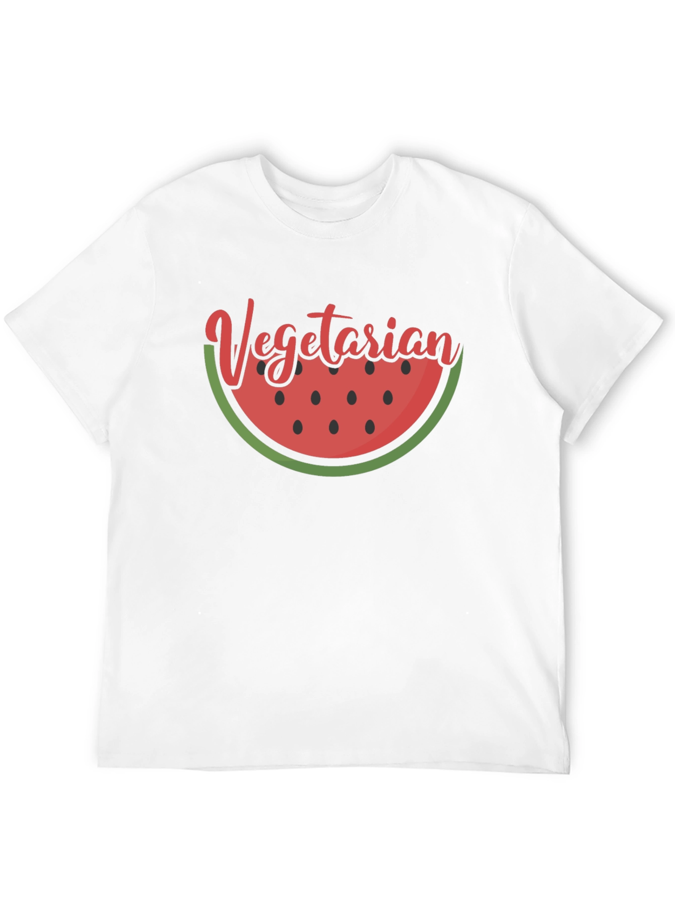 Black Vegetarian Watermelon Slice Graphic Tee view 12
