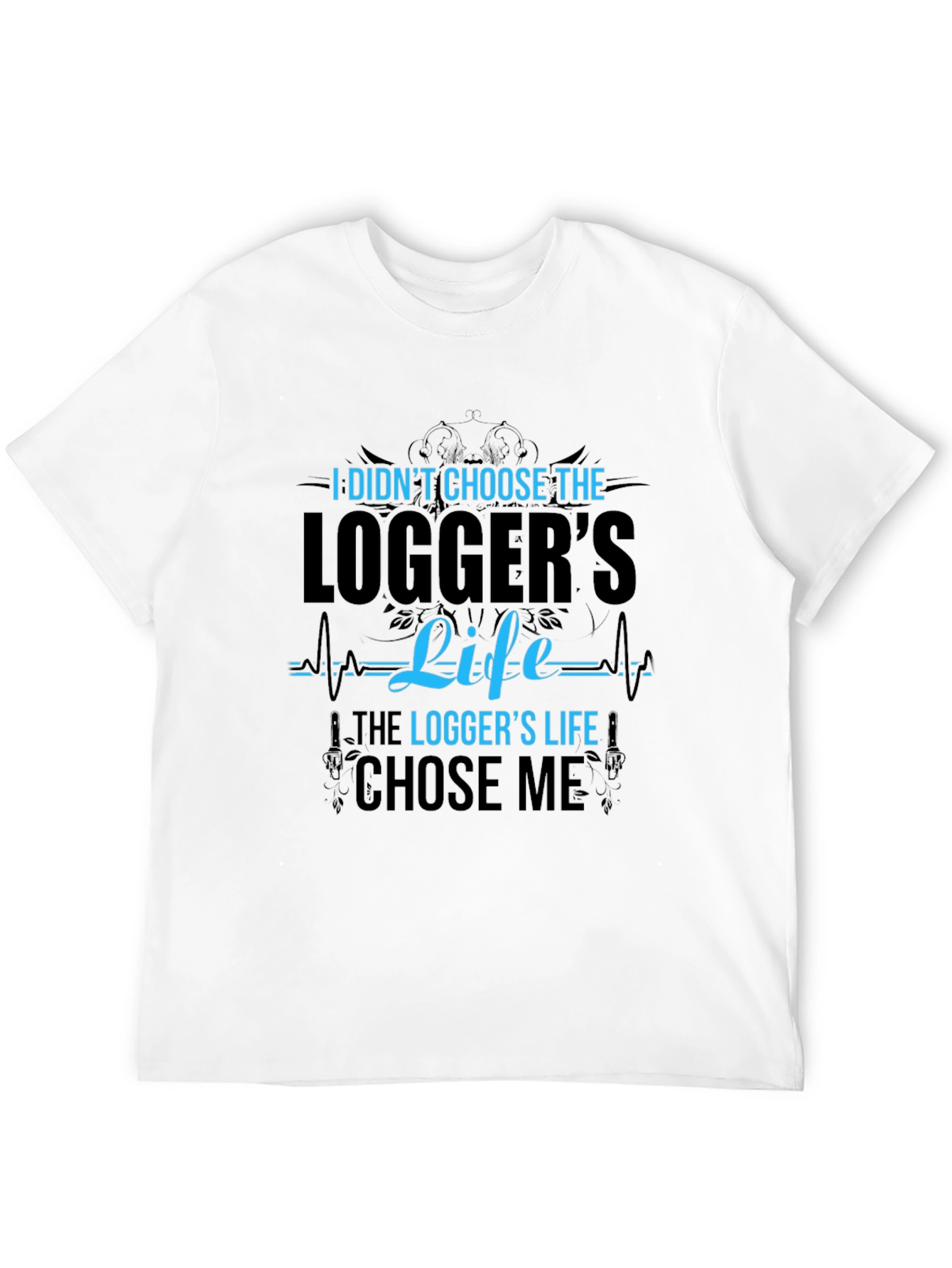Black Logger's Life Black Cotton Graphic Tee view 12