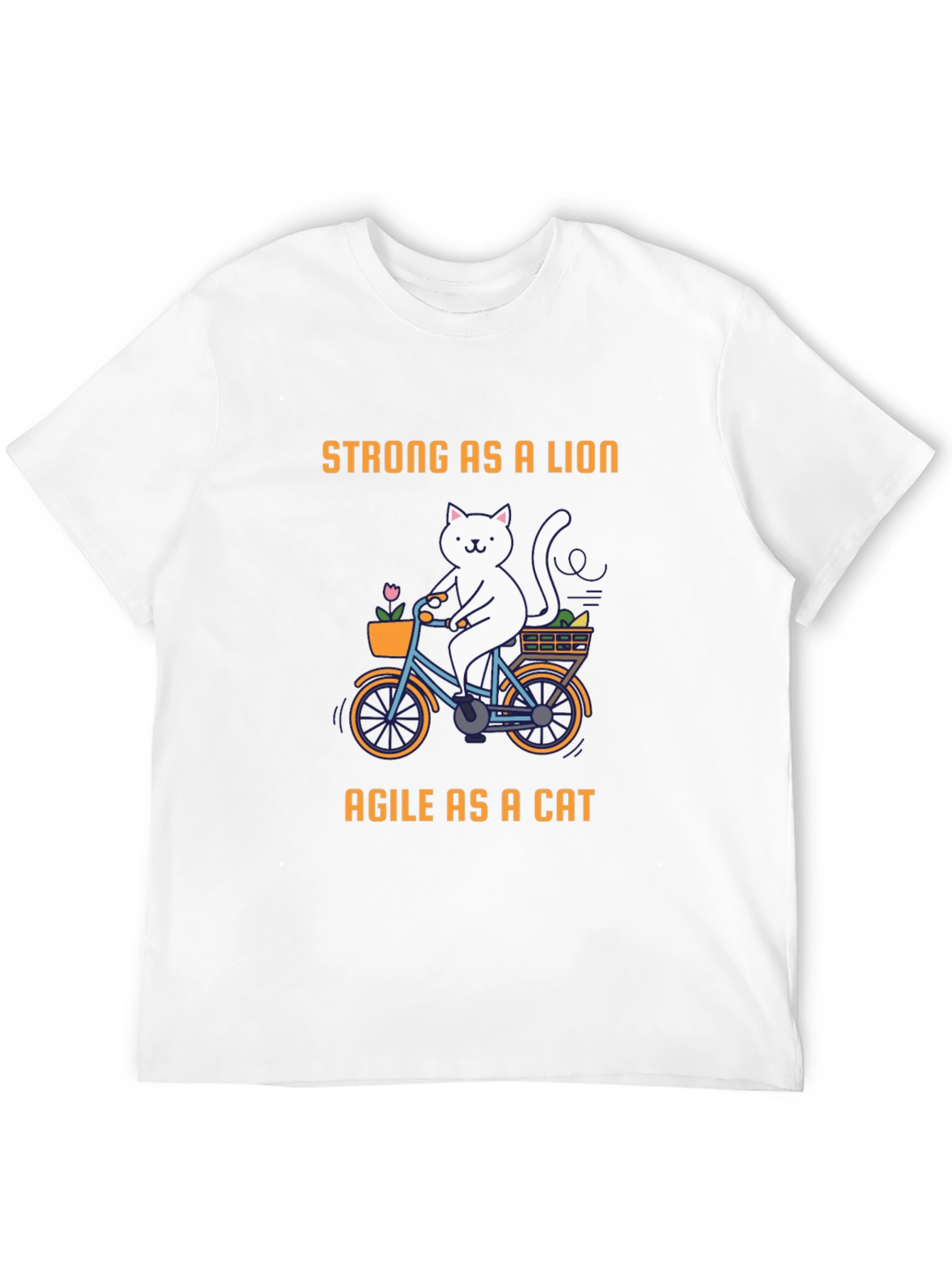 Black Strong As a Lion Agile as a Cat Graphic T-Shirt view 12