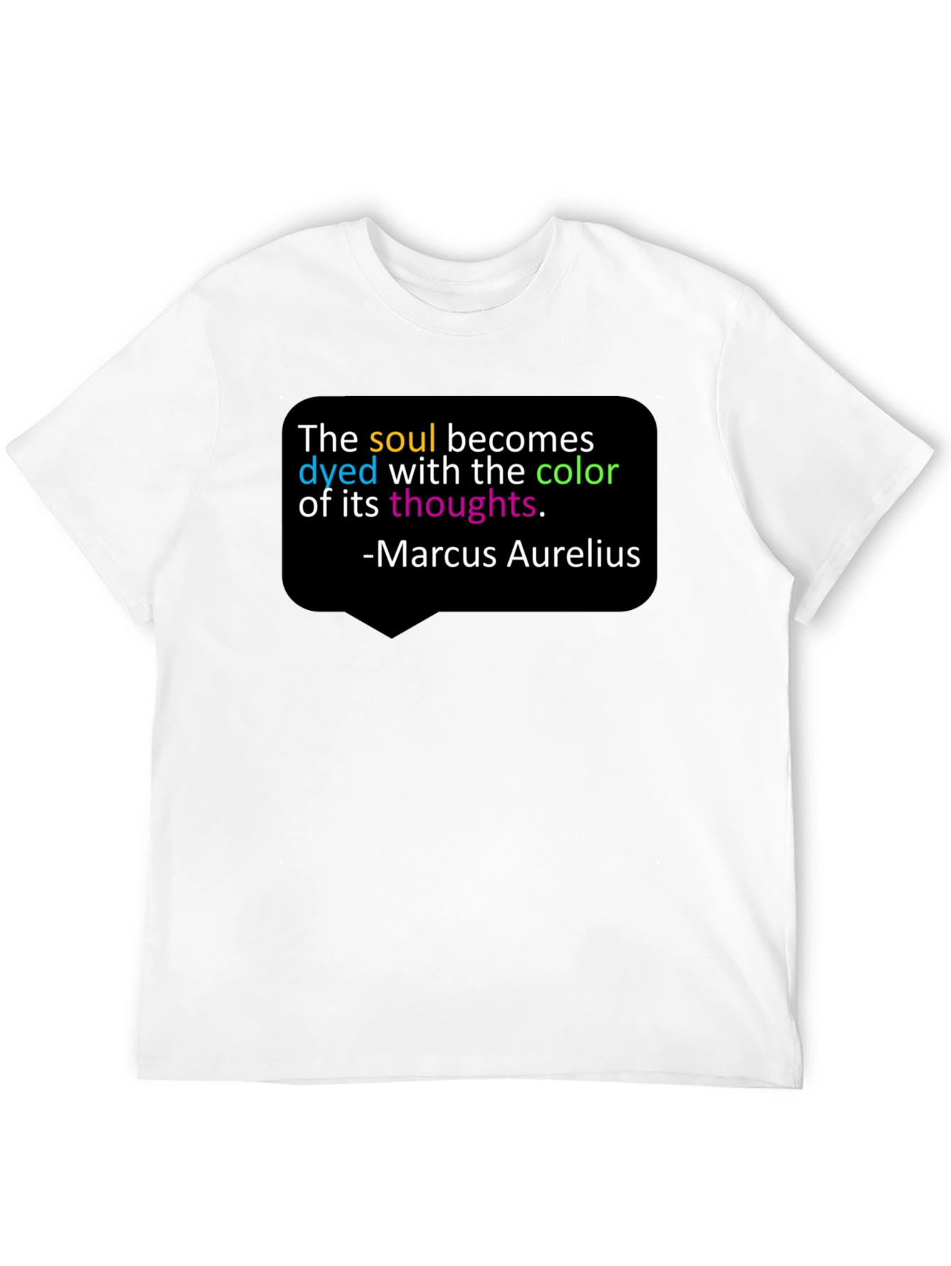 Black Soul Color Marcus Aurelius Graphic Tee view 12