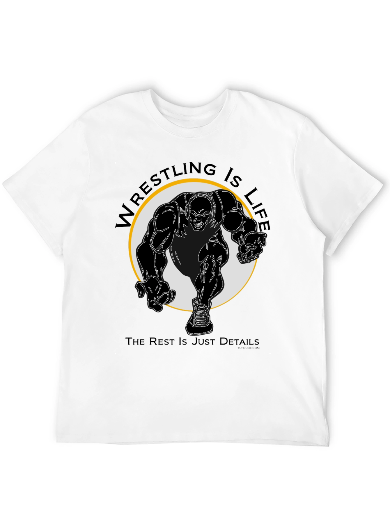 Black Wrestling Is Life Black T-Shirt view 12