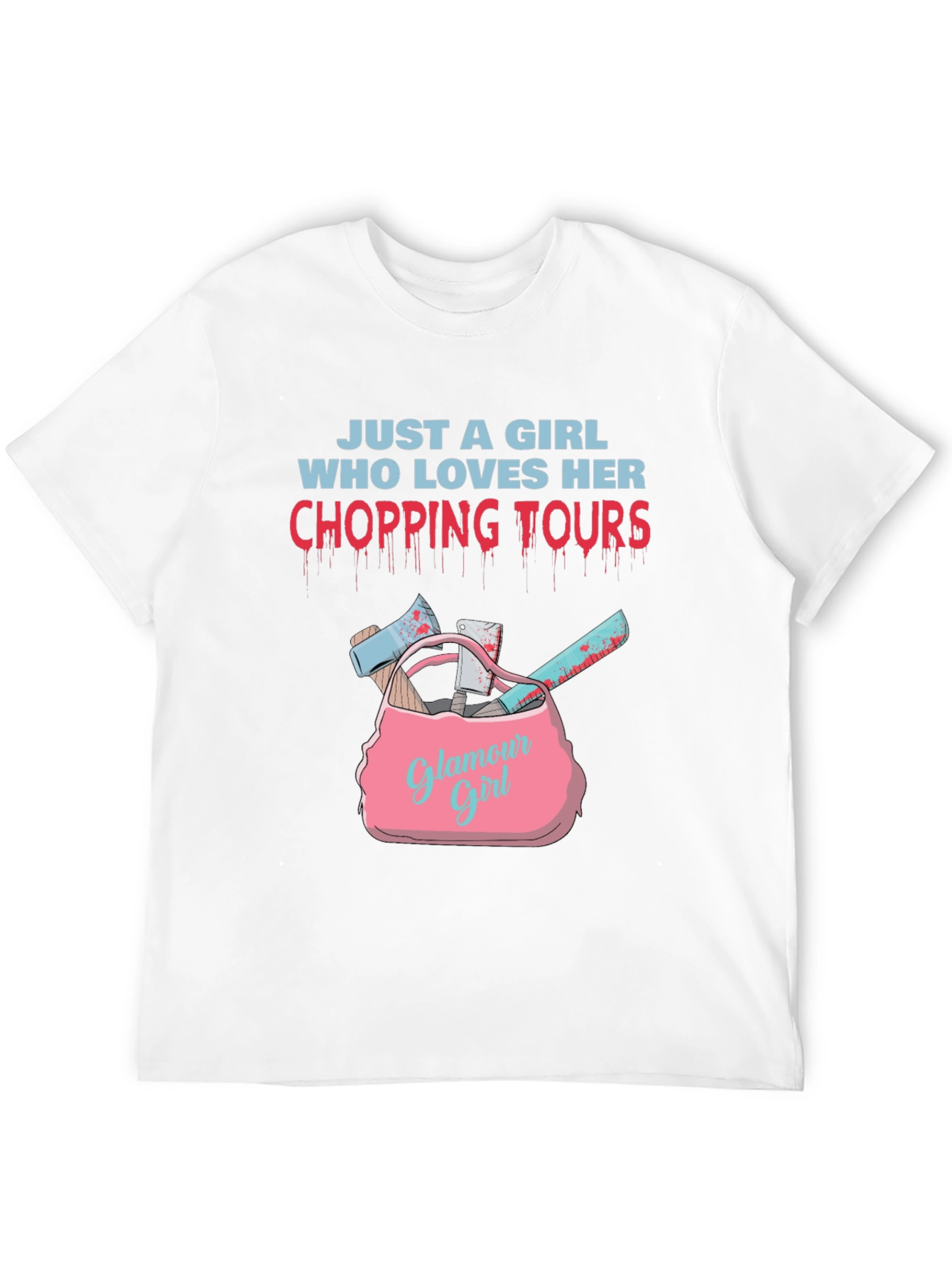 Black Chopping Tours Girl T-Shirt - Horror Glam Tee view 12