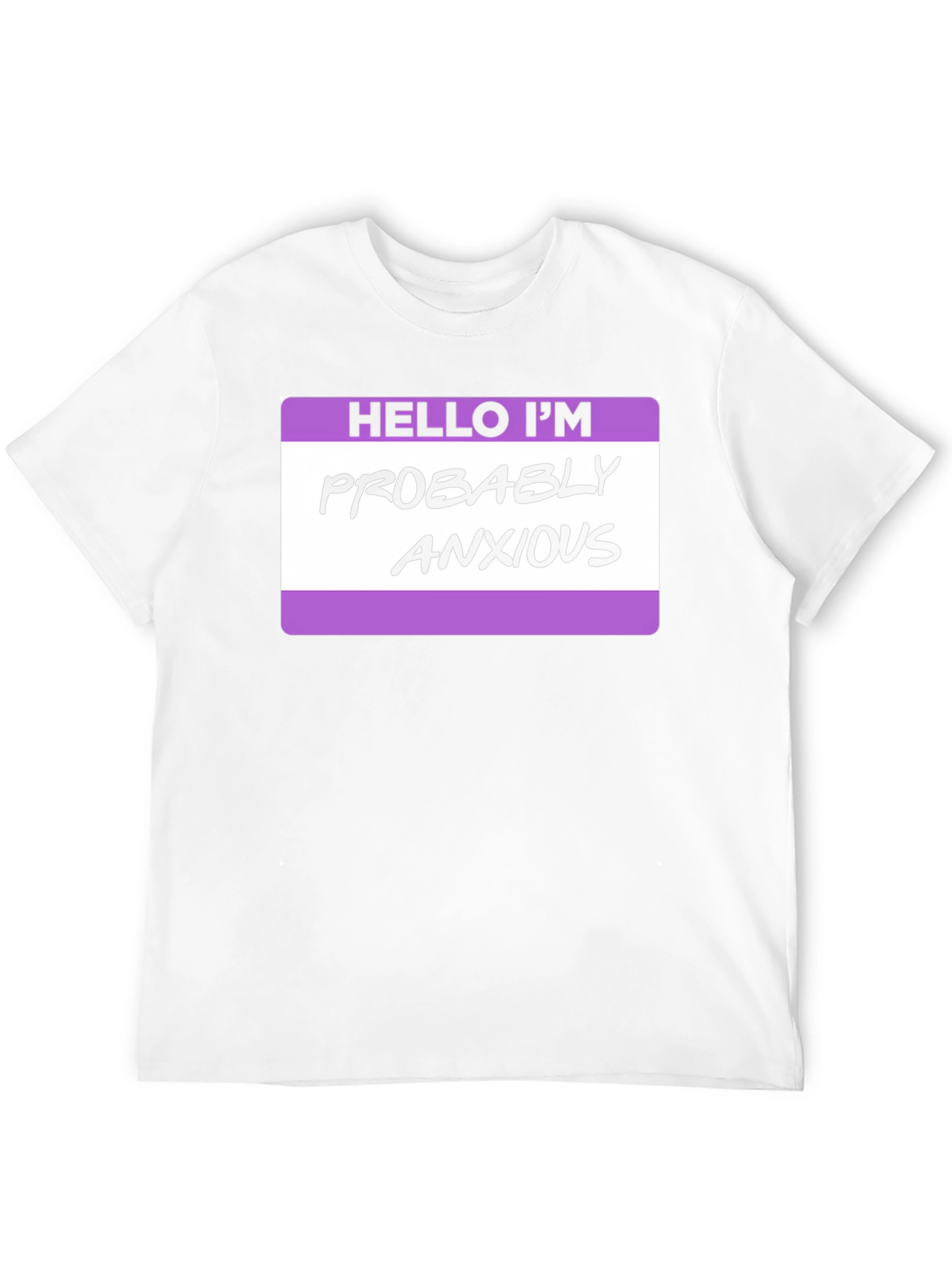 Black Anxious Statement Tee - Relaxed Fit view 12