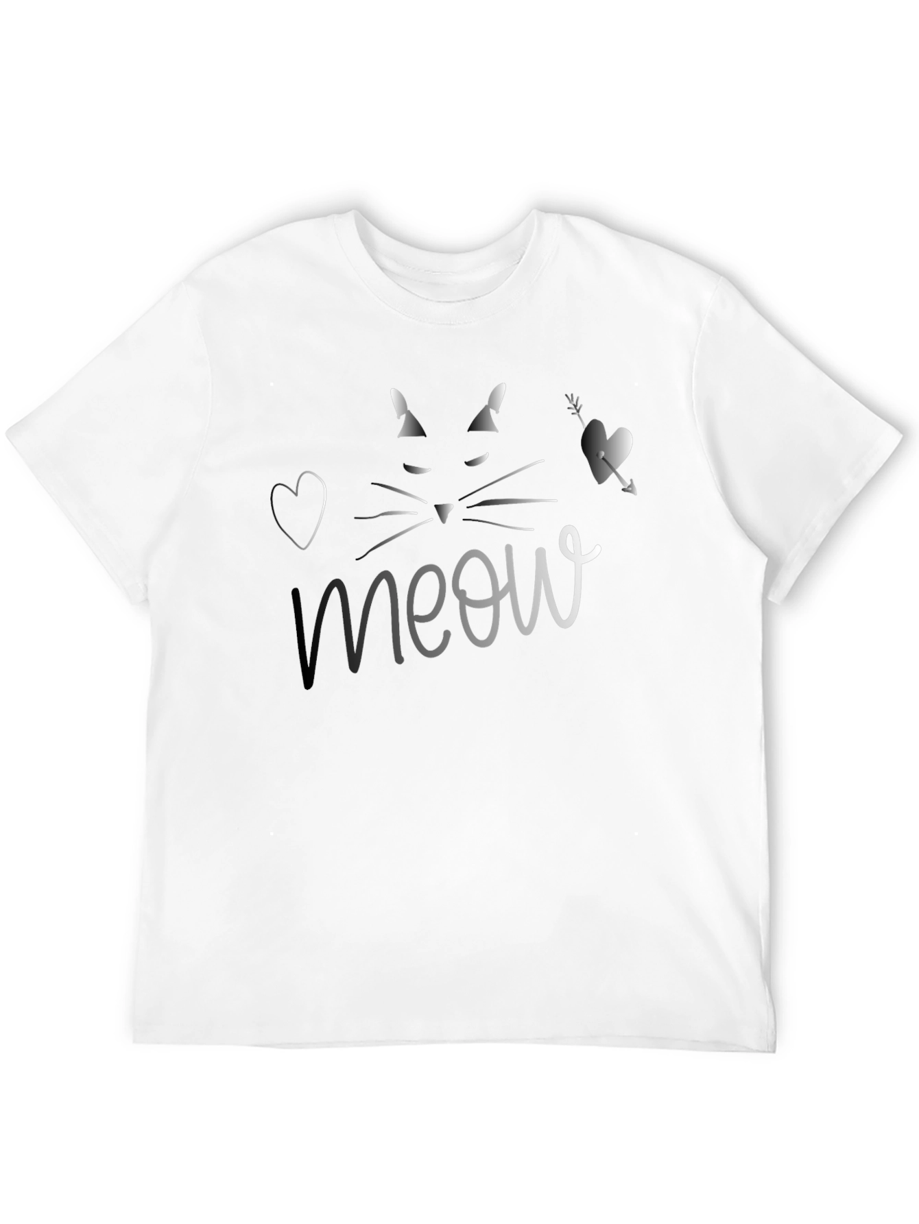 Black Meow Cat Graphic Tee -  Casual Style view 12