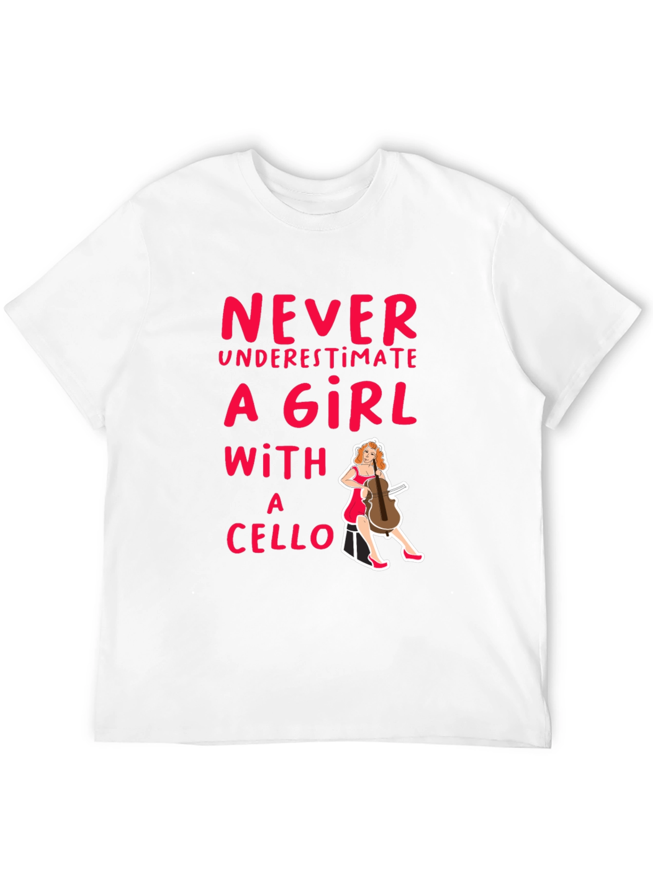 Black Never Underestimate A Girl With A Cello Black T-Shirt view 12
