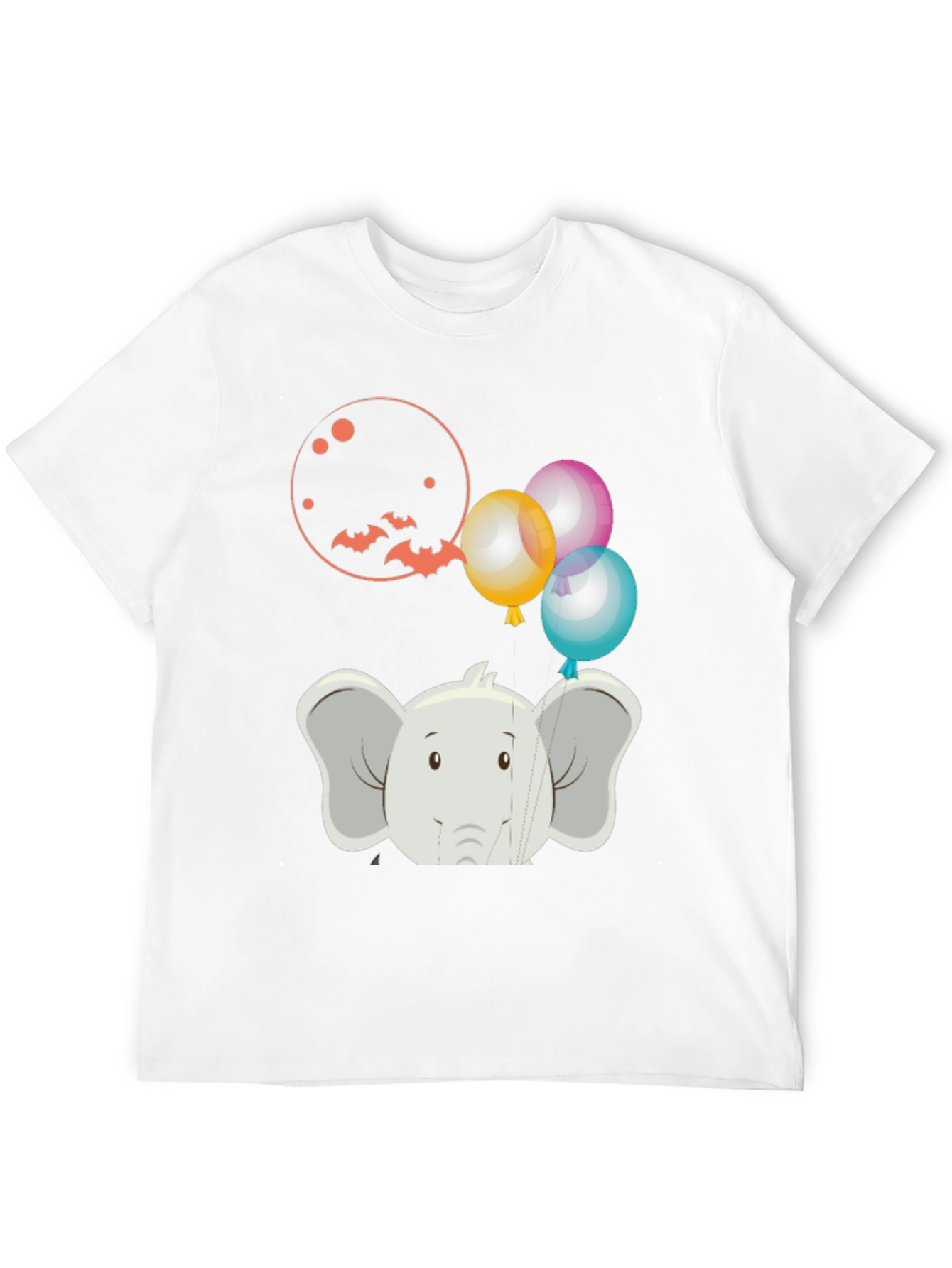 Black Elephant Balloons Graphic Tee - Fun & Unique view 12