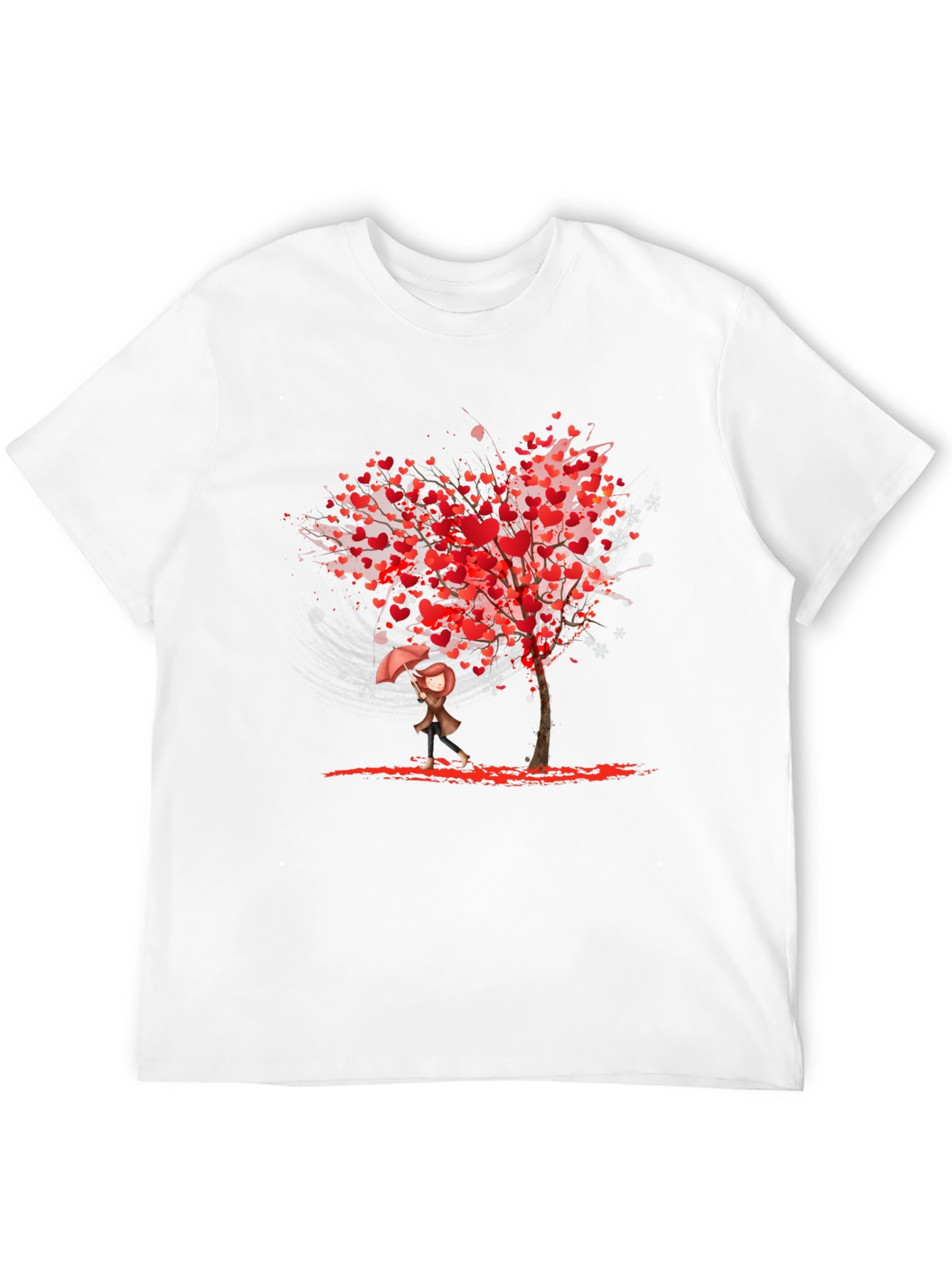 Black Heart Tree Graphic Black T-Shirt view 12
