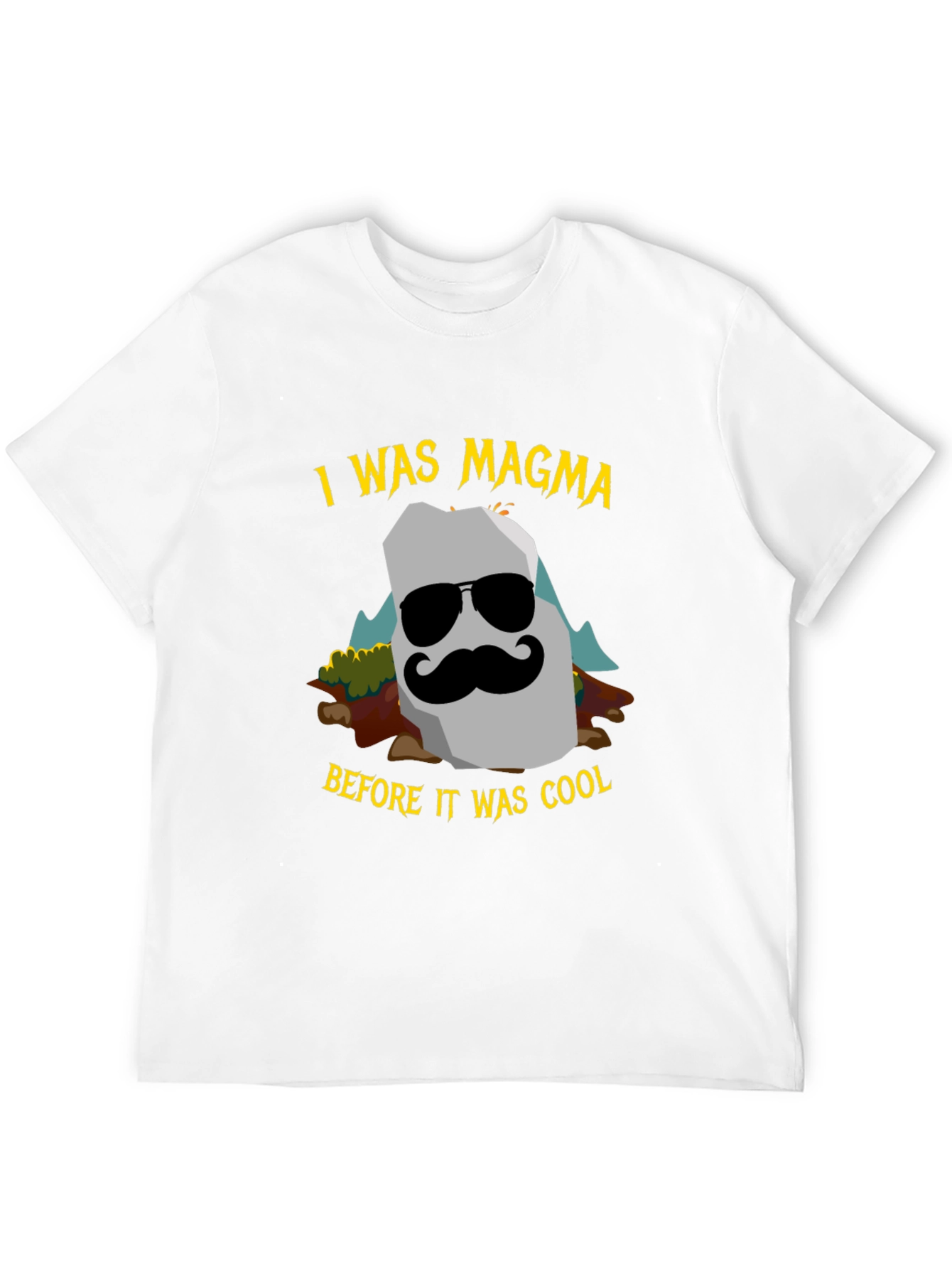 Black I Was Magma Cool Graphic T-Shirt view 12