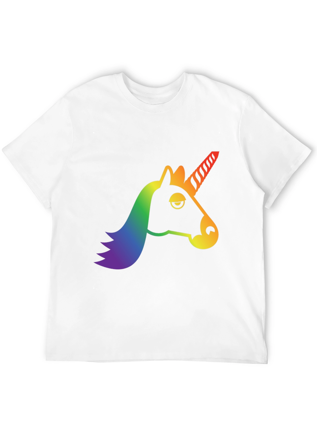 Black Rainbow Unicorn Graphic Tee - Men's Black T-Shirt view 12