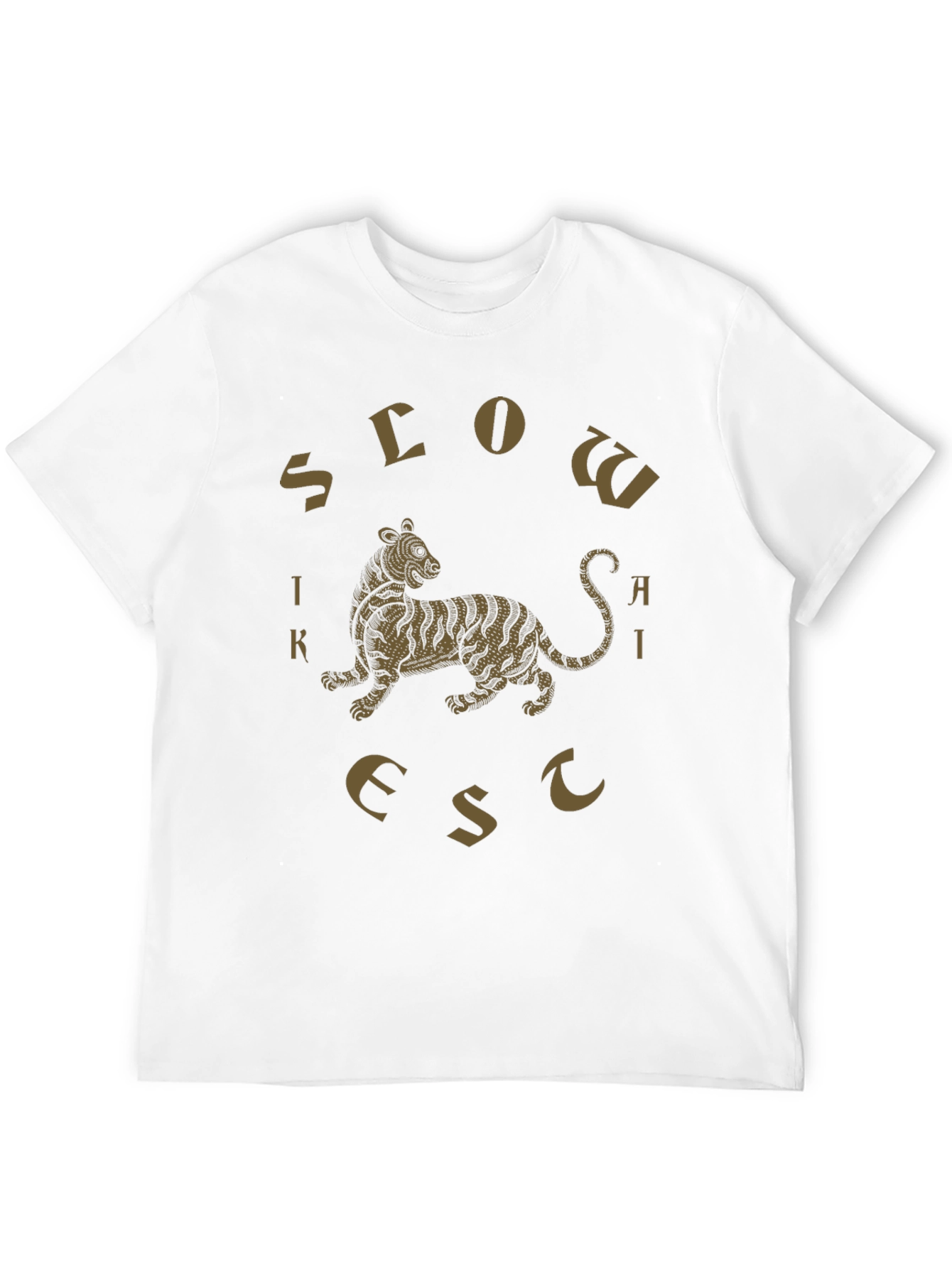 Black Slow Like Thai Tiger Graphic T-Shirt view 12
