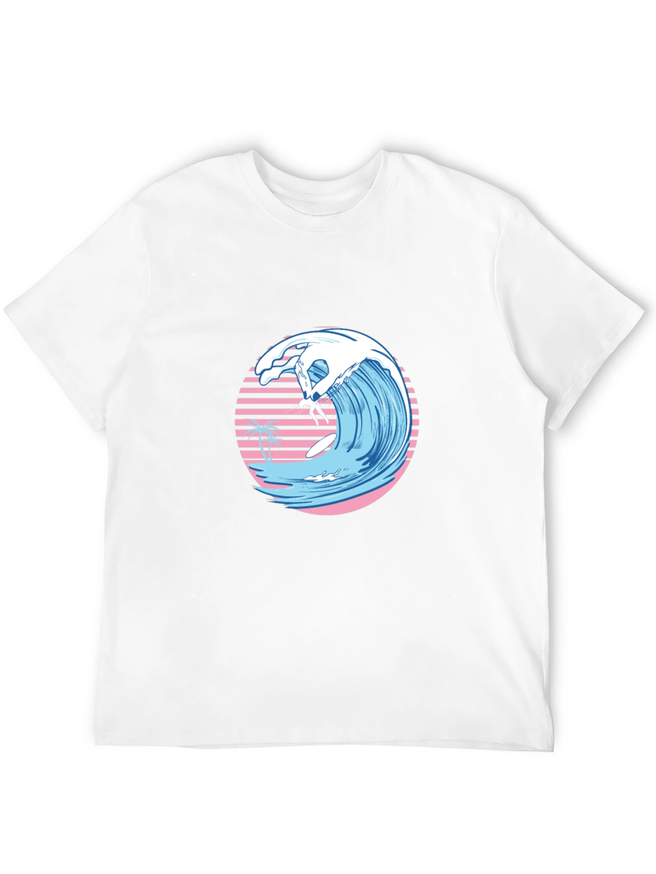 Black Retro Wave Surfer Graphic Tee view 12