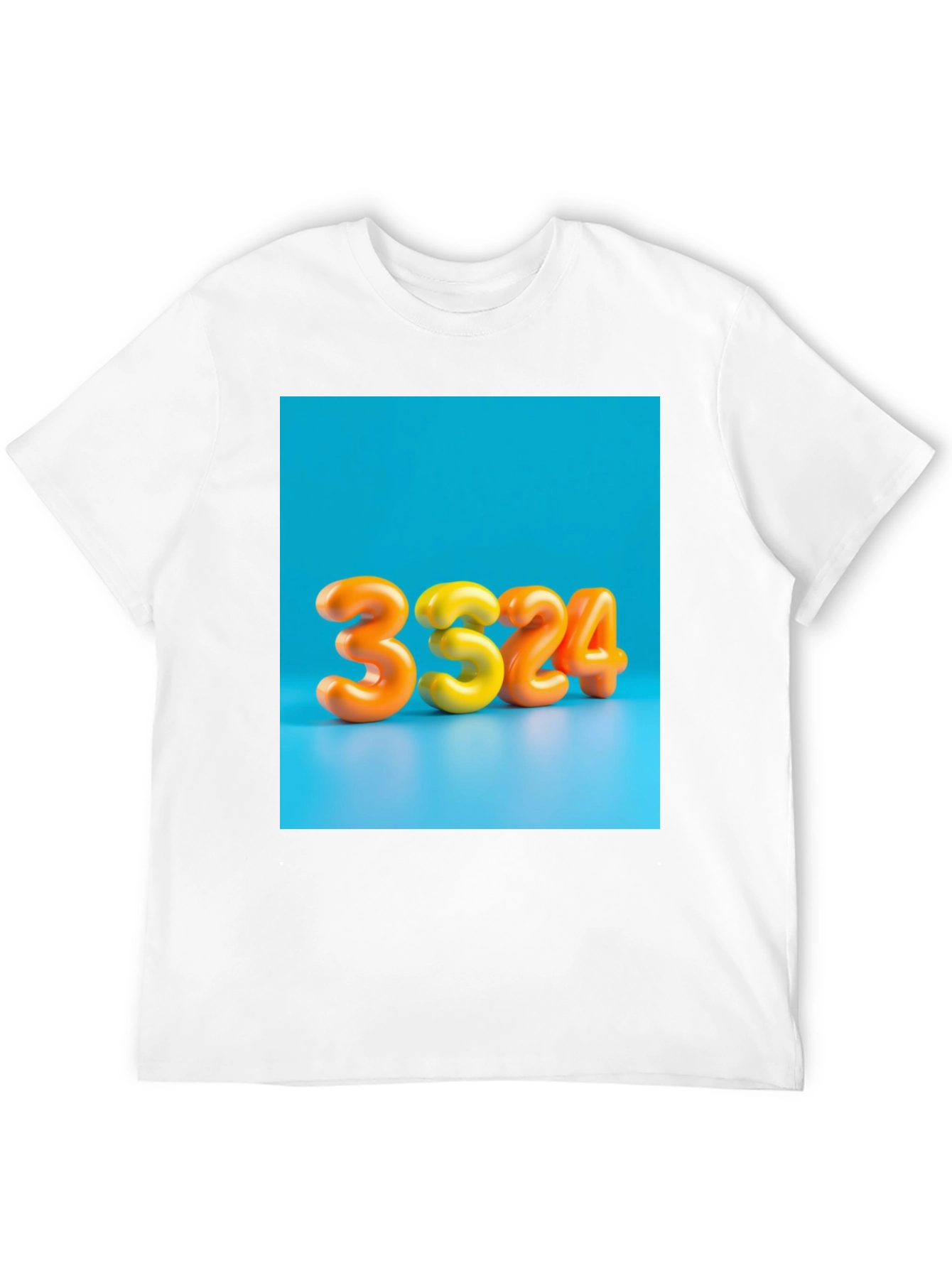 Black 3324 Graphic Tee - Bold Number Design view 12