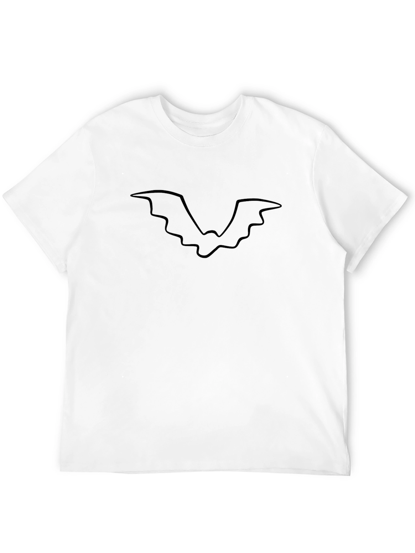 Black Bat Silhouette Graphic Black T-Shirt view 12