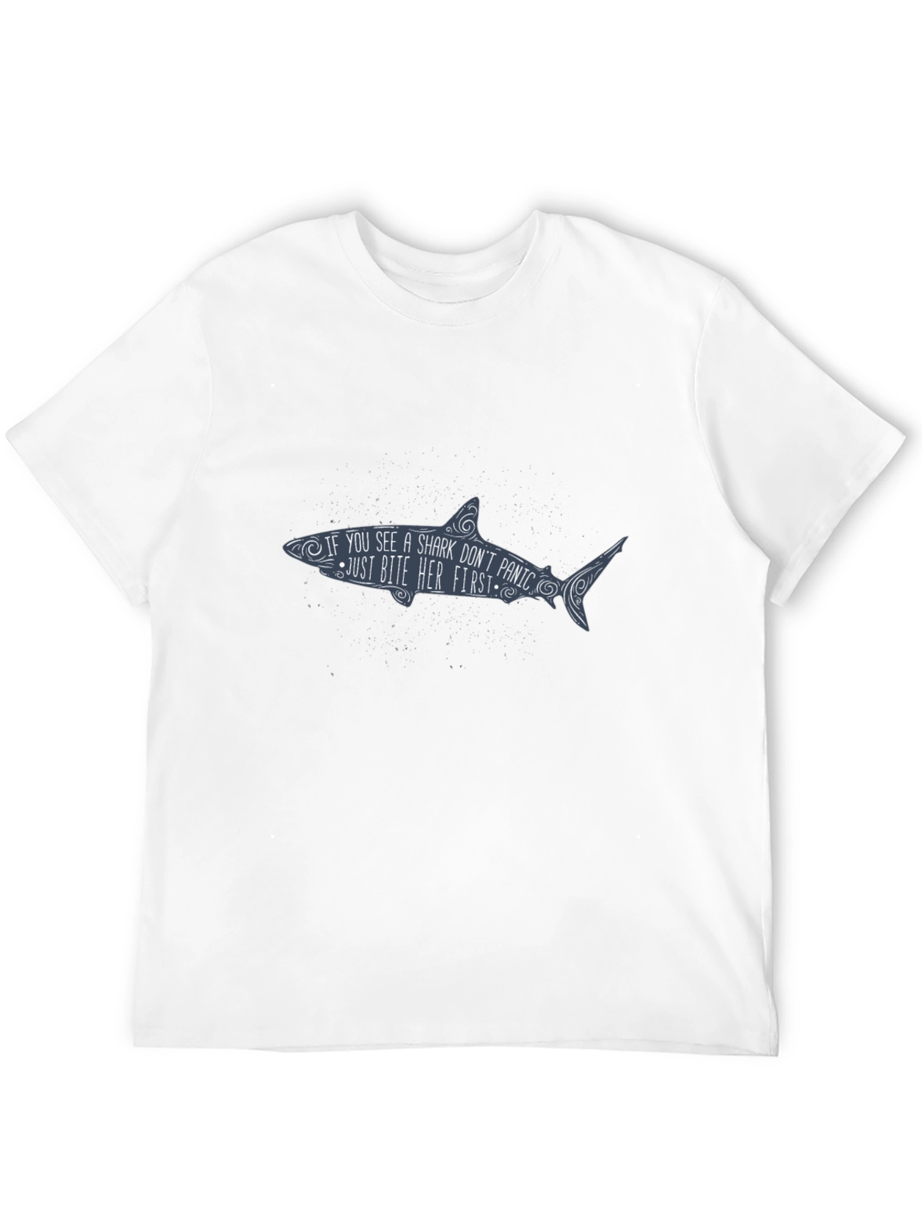 Black Shark Bite Graphic T-Shirt - Funny Unisex Tee view 12