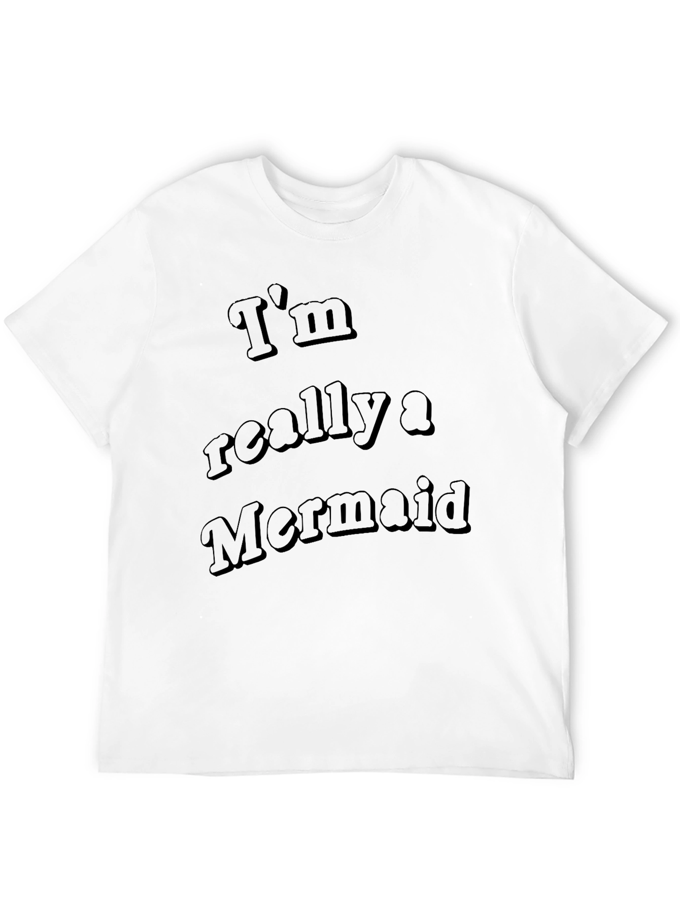 I'm Really a Mermaid Black T-Shirt - 12