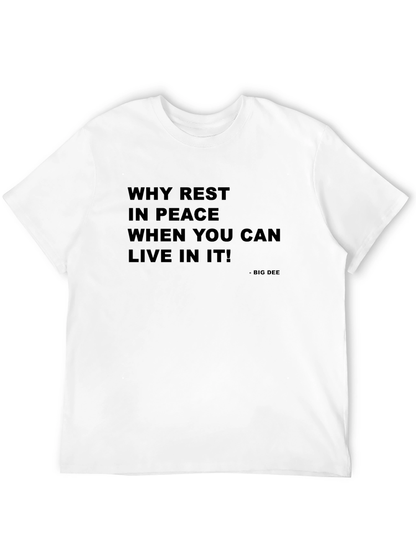Black Why Rest in Peace T-Shirt view 12