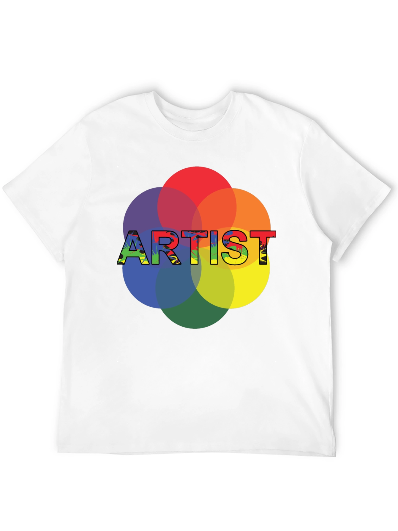 Black Artist Color Wheel Graphic Tee - Creative Expression T-Shirt view 12