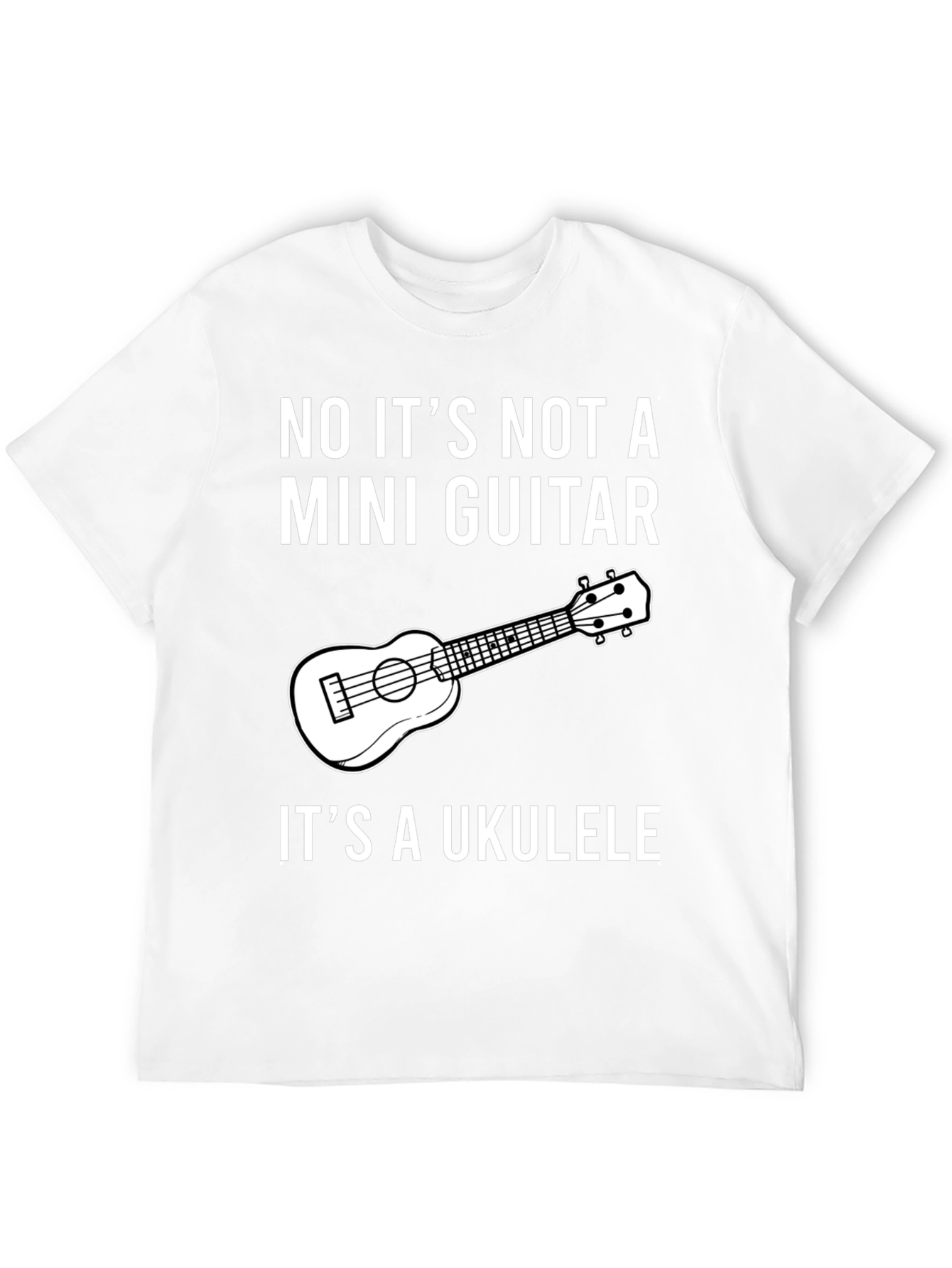 Black Ukulele Humor T-Shirt: Not a Mini Guitar! view 12